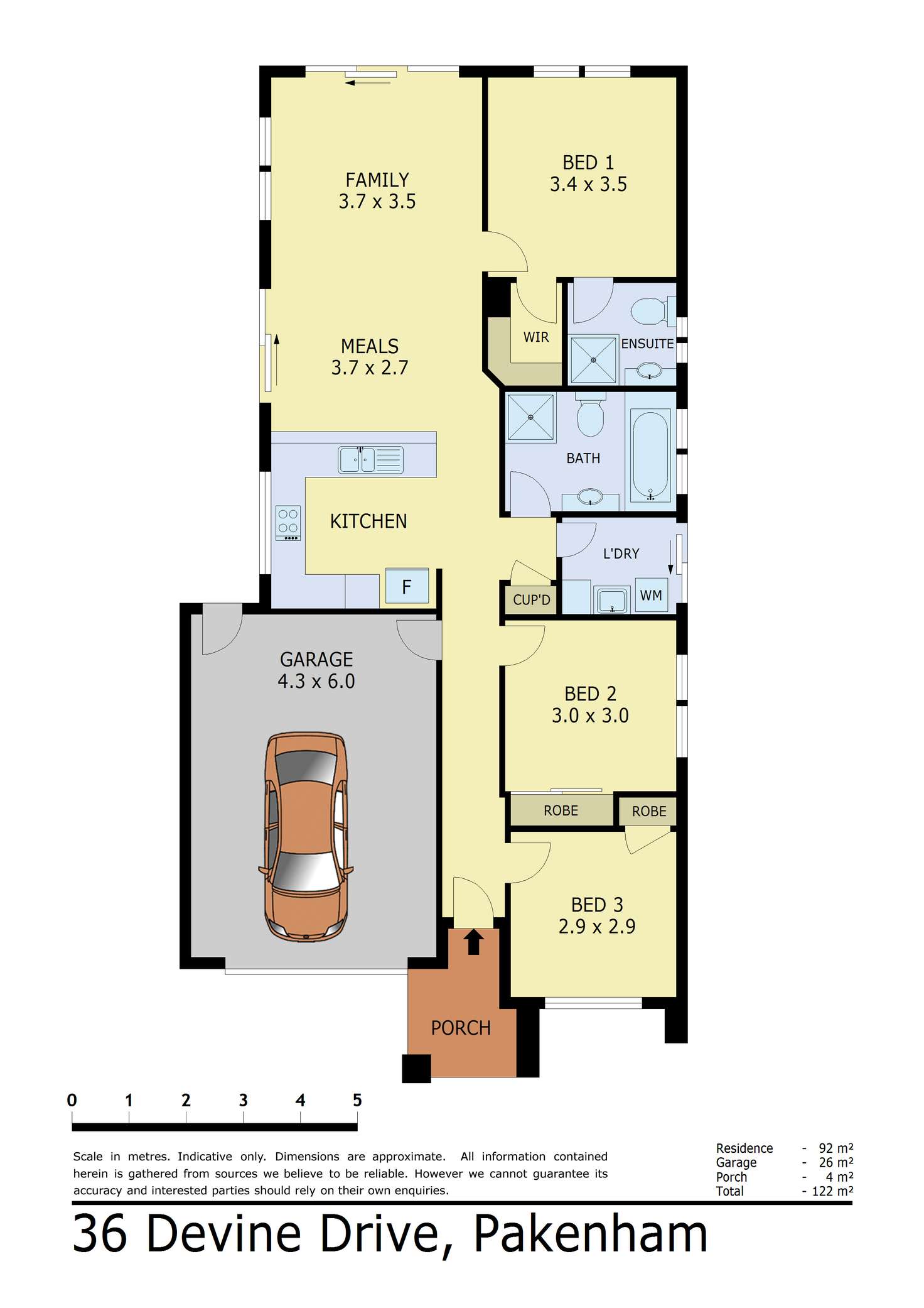 Floorplan of Homely house listing, 36 Devine Drive, Pakenham VIC 3810