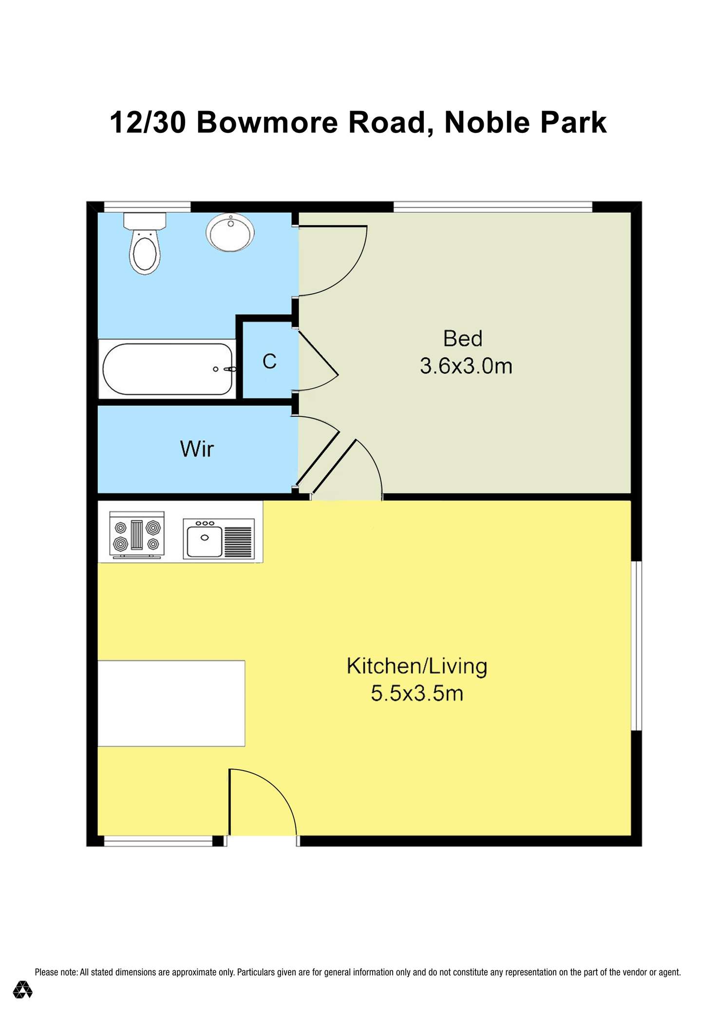 Floorplan of Homely unit listing, 12/30 Bowmore Road, Noble Park VIC 3174