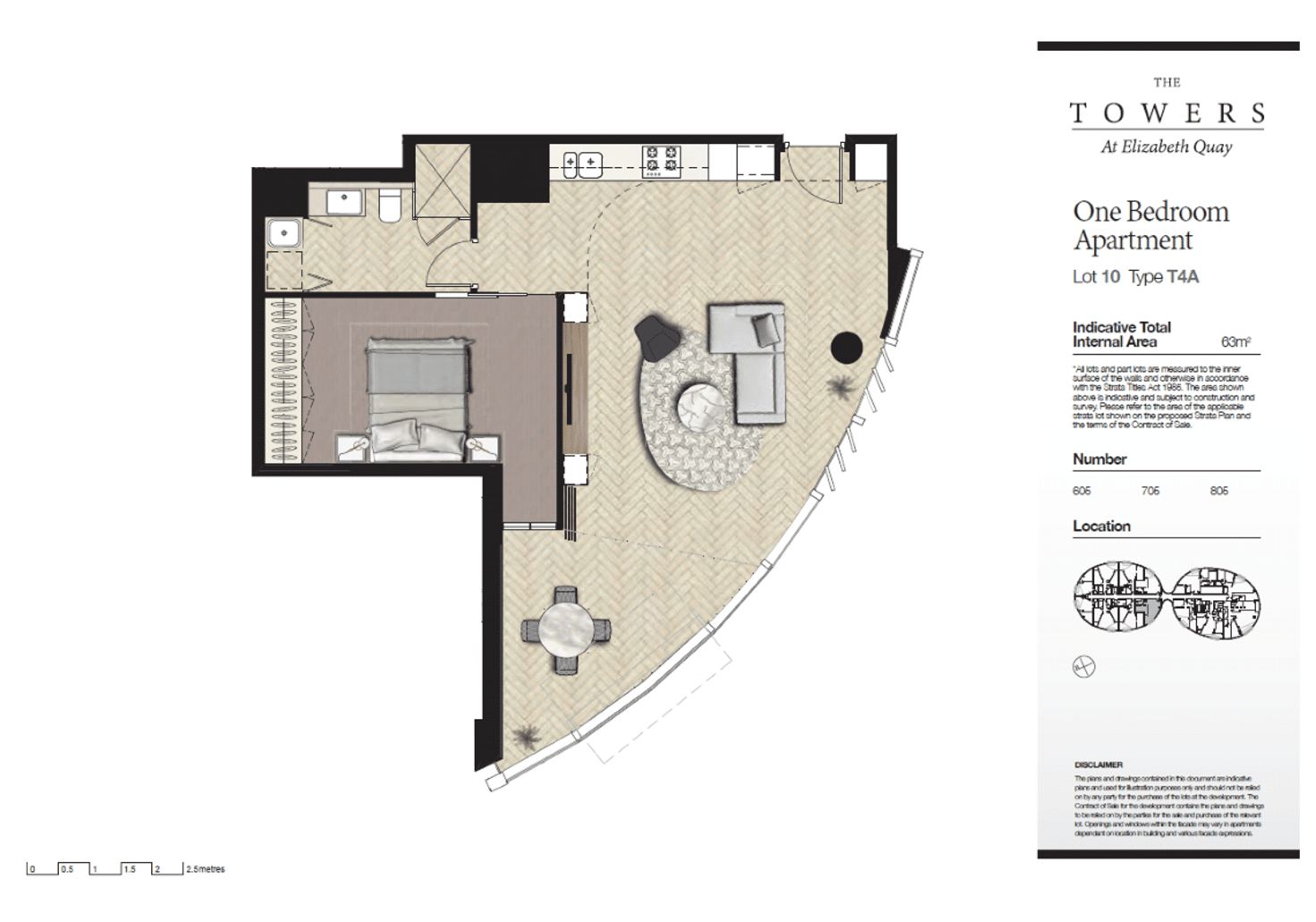 Floorplan of Homely apartment listing, 705/11 Barrack Square, Perth WA 6000