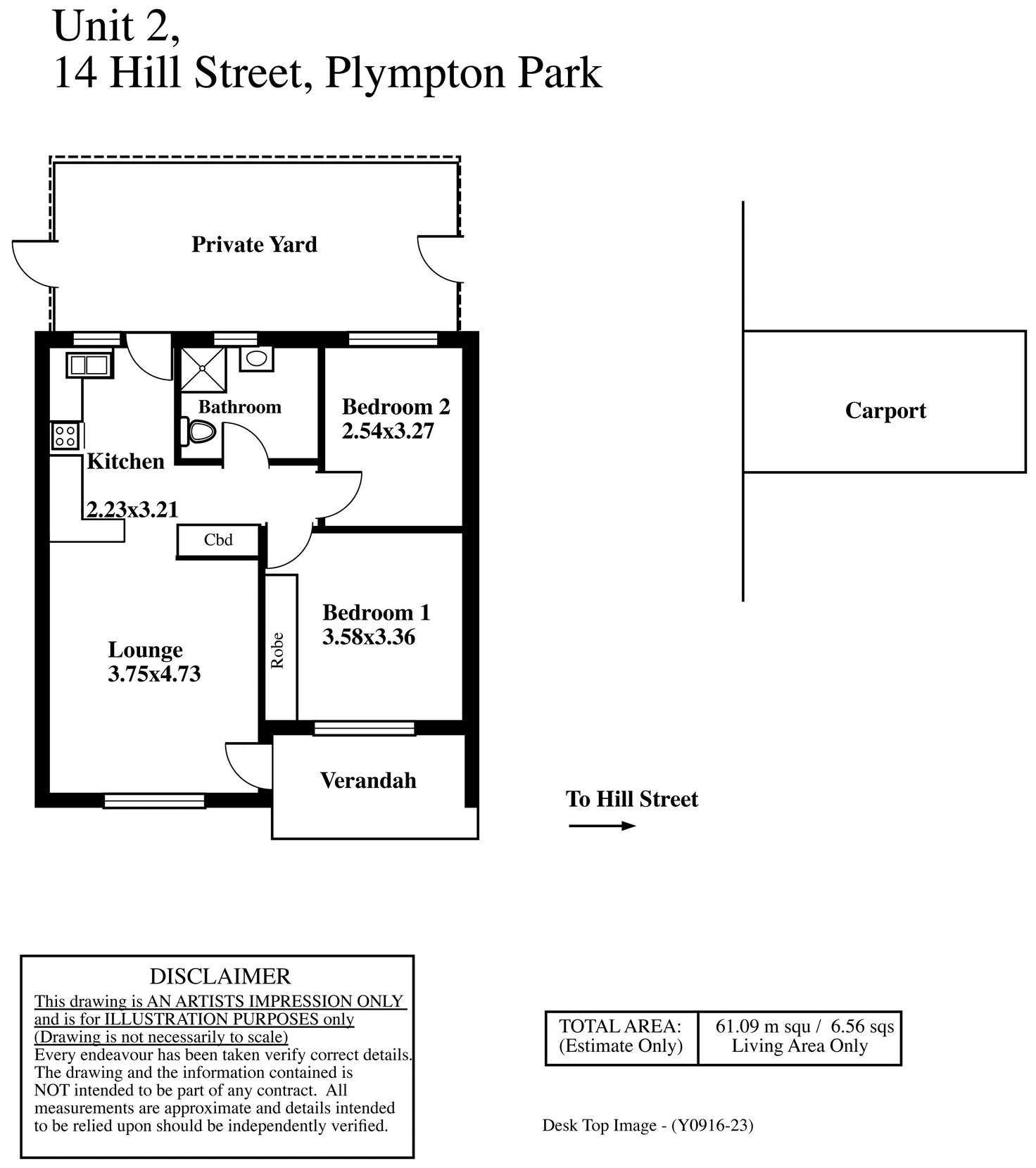 Floorplan of Homely unit listing, 2/14 Hill Street, Plympton Park SA 5038