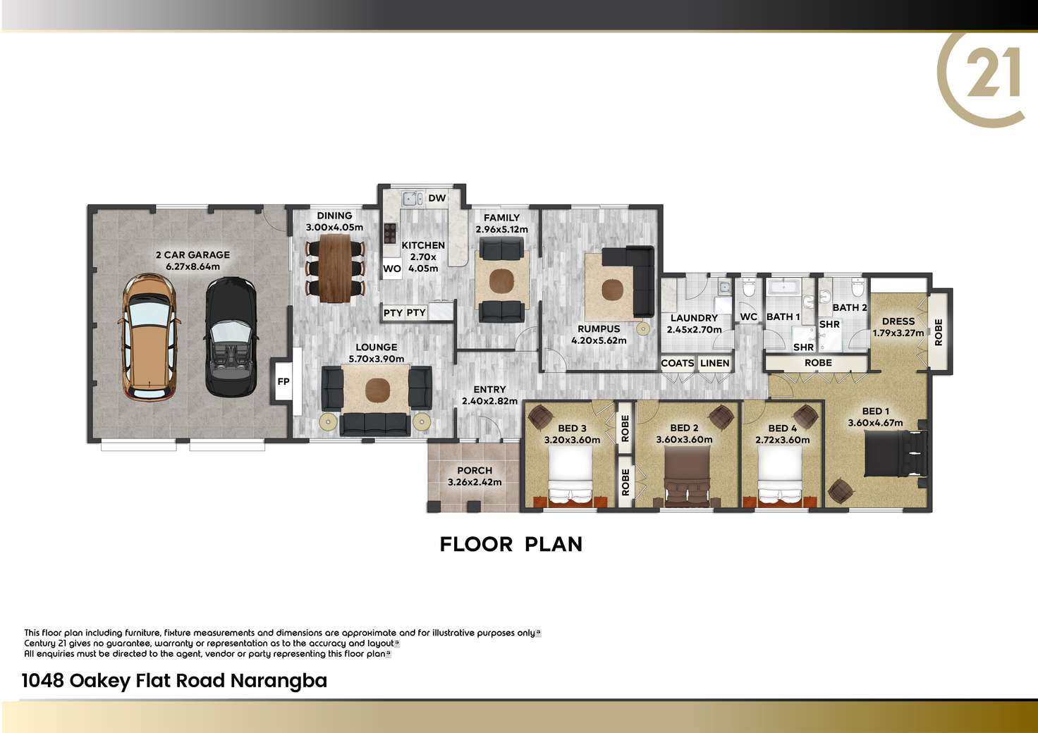 Floorplan of Homely house listing, 1048 Oakey Flat Road, Narangba QLD 4504