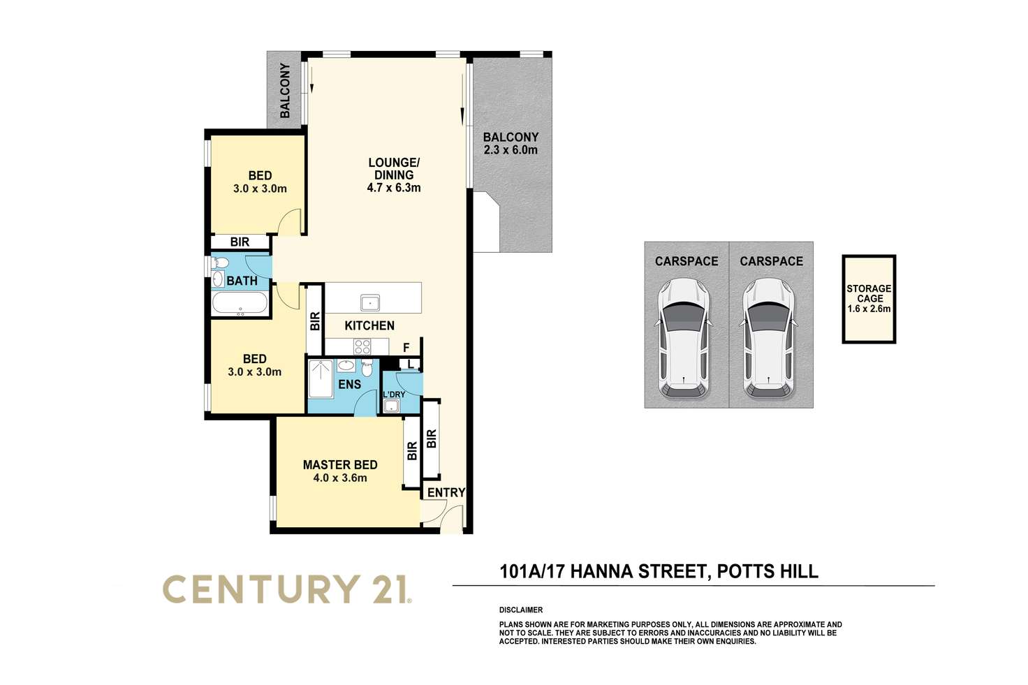 Floorplan of Homely apartment listing, 101A - 17 Hanna Street, Potts Hill NSW 2143
