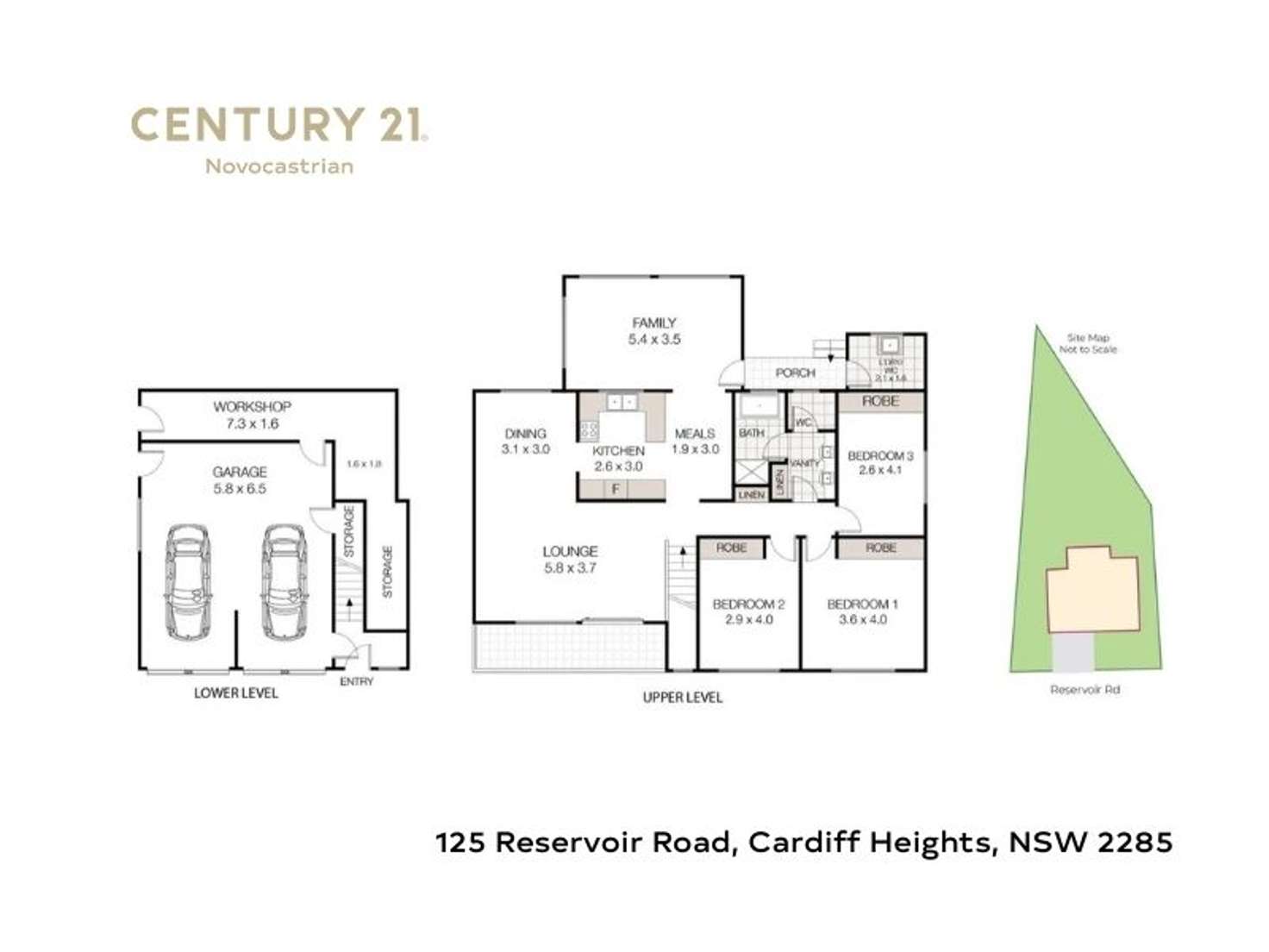 Floorplan of Homely house listing, 125 Reservoir Road, Cardiff Heights NSW 2285