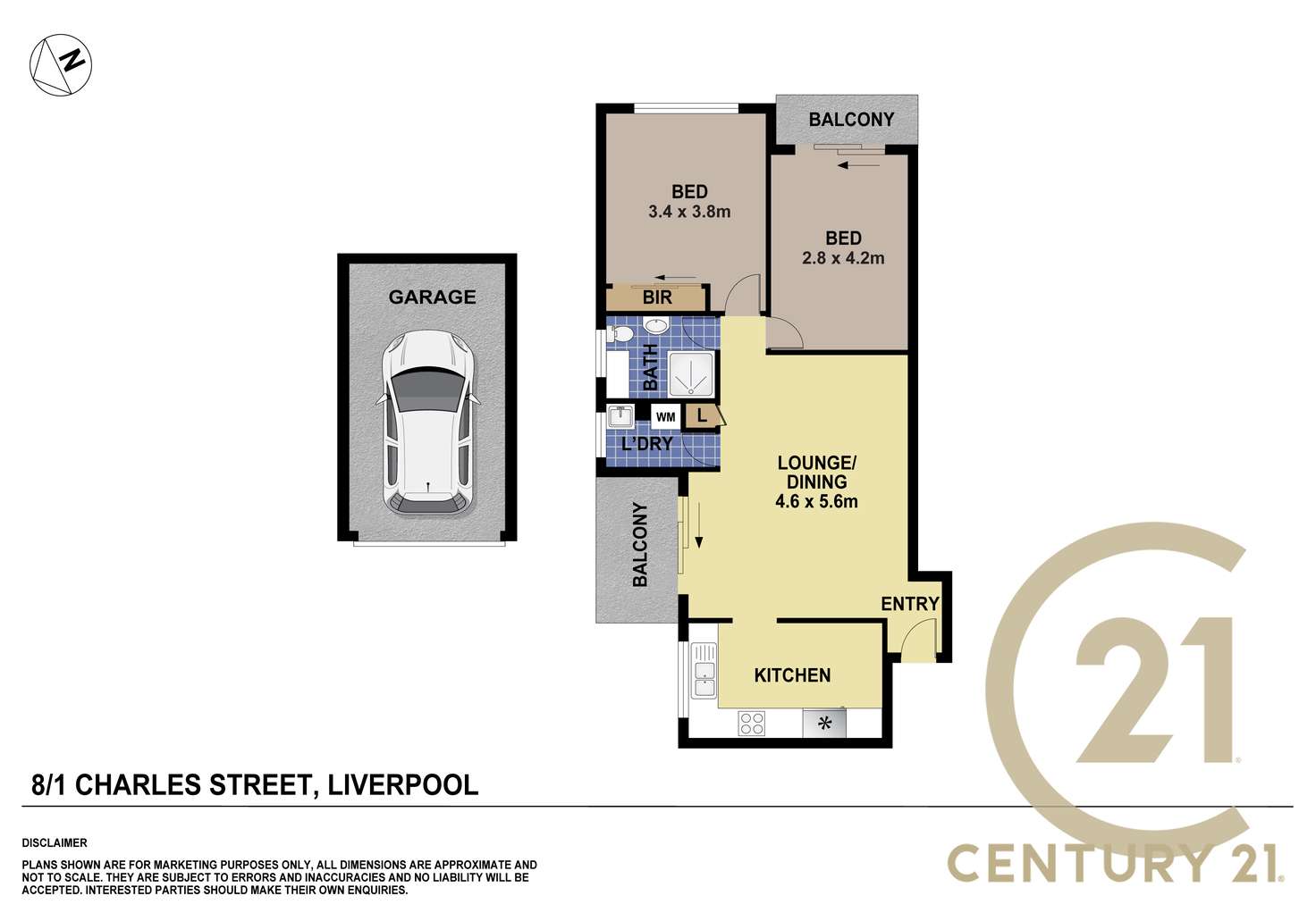 Floorplan of Homely apartment listing, 8/1 Charles Street, Liverpool NSW 2170