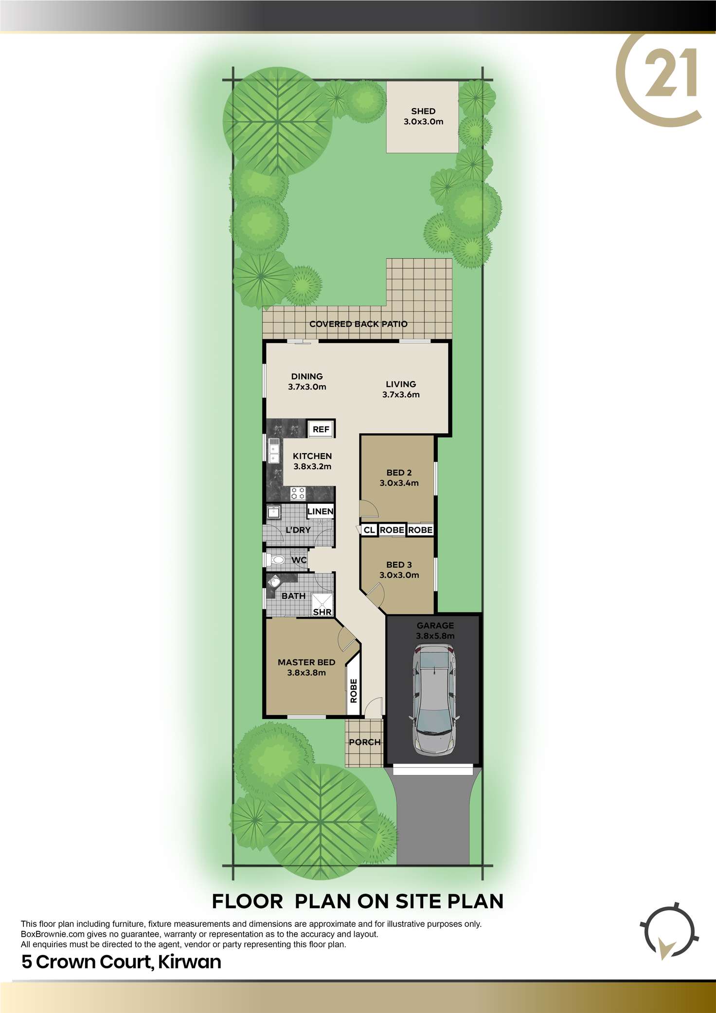 Floorplan of Homely house listing, 5 Crown Court, Kirwan QLD 4817