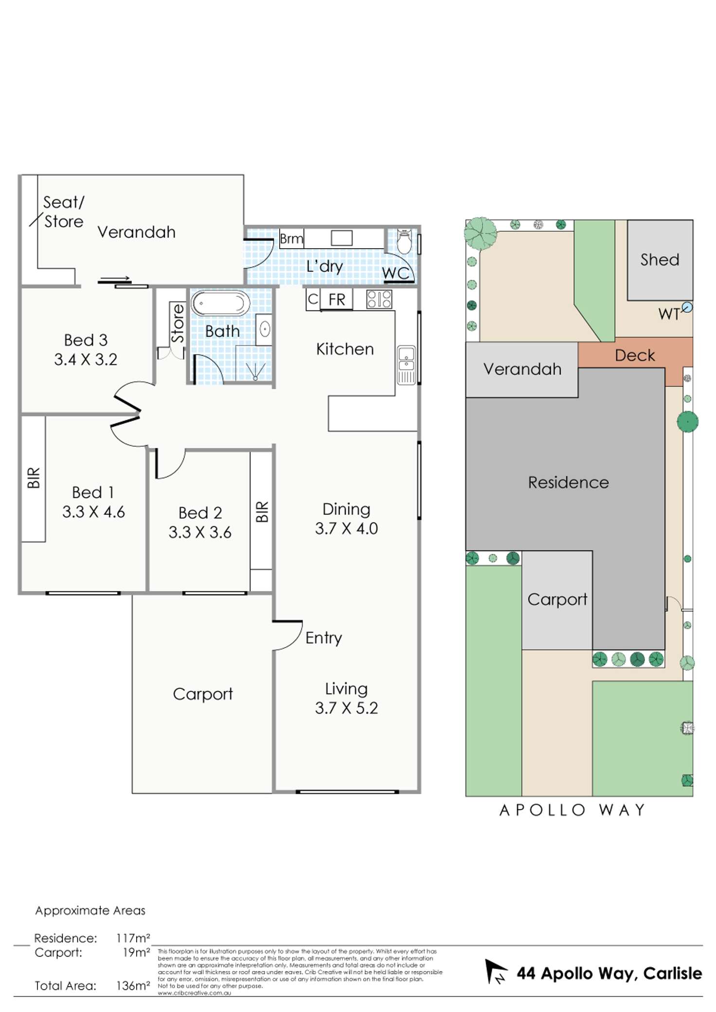 Floorplan of Homely house listing, 44 Apollo Way, Carlisle WA 6101