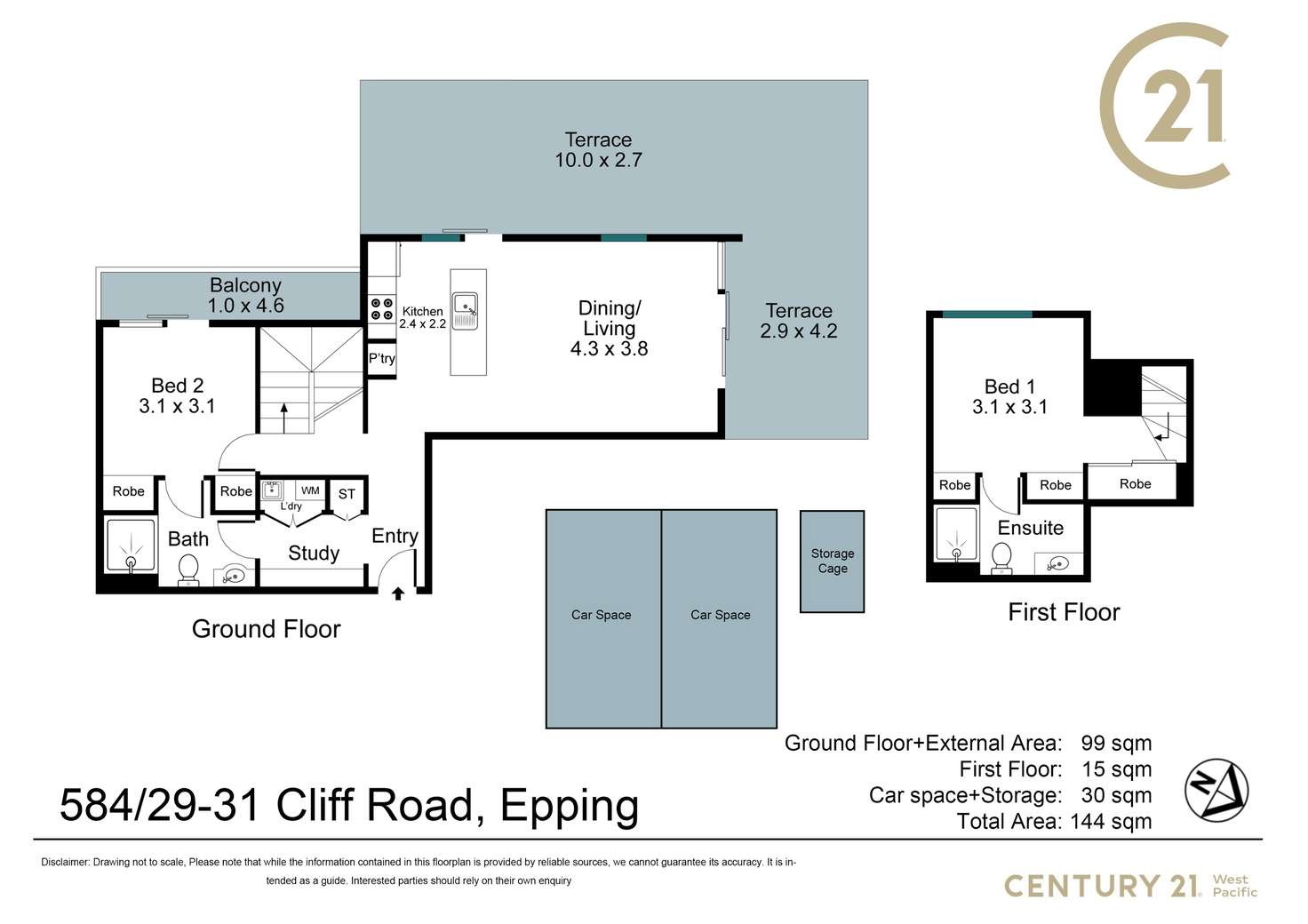 Floorplan of Homely apartment listing, 584/29-31 Cliff Road, Epping NSW 2121