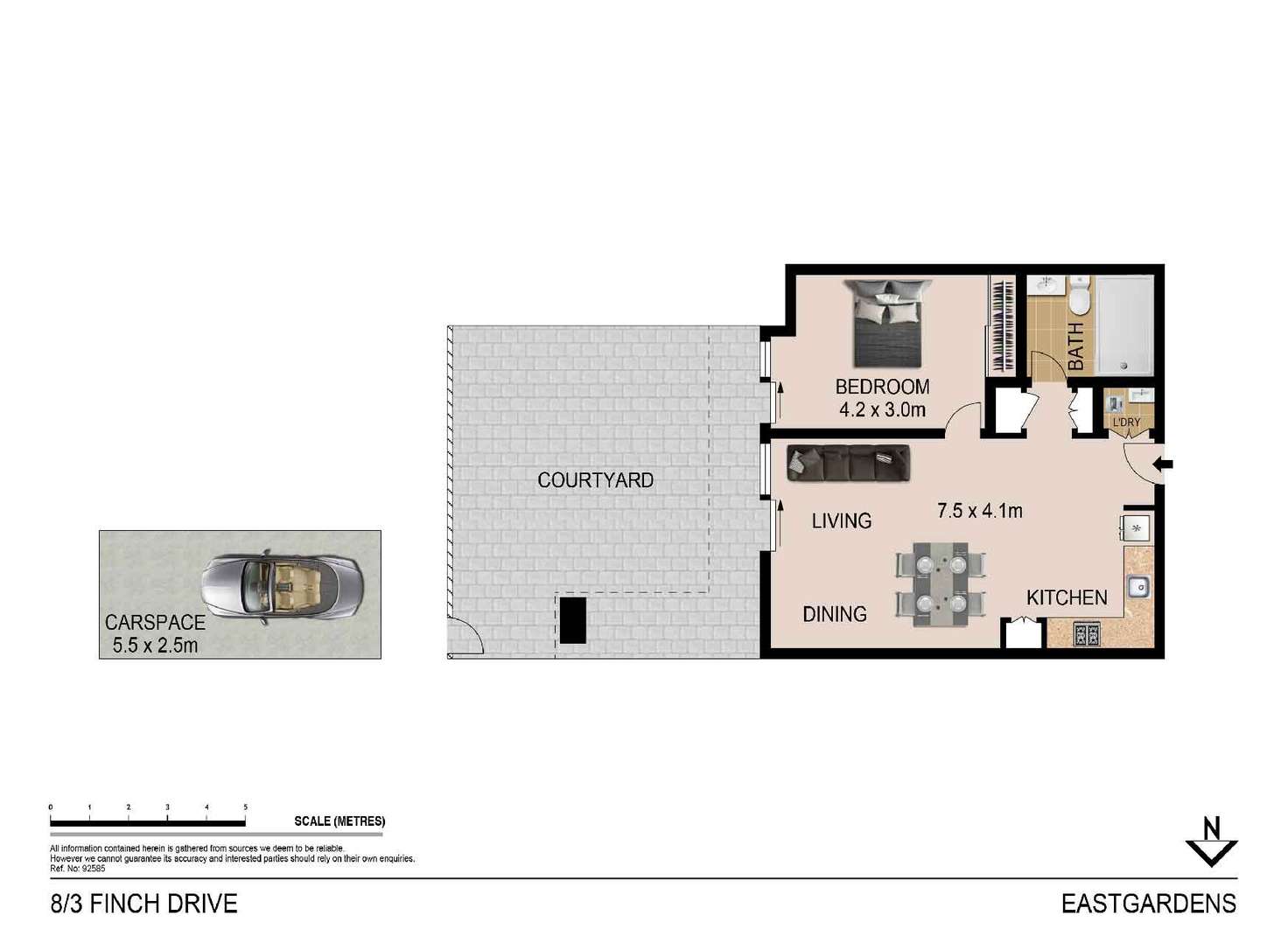 Floorplan of Homely apartment listing, 8/3 Finch Drive, Eastgardens NSW 2036