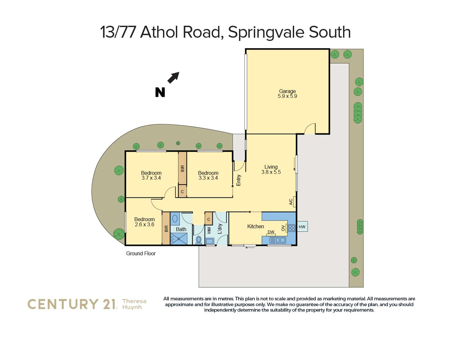 Floorplan of Homely unit listing, 13/77 Athol Road, Springvale South VIC 3172
