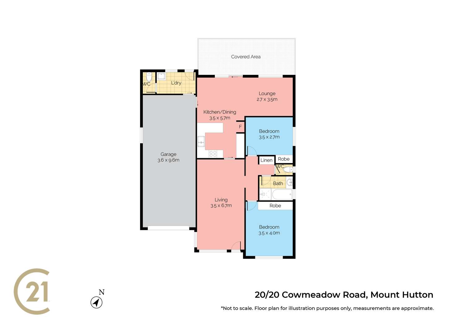 Floorplan of Homely unit listing, 20/20 Cowmeadow Road, Mount Hutton NSW 2290