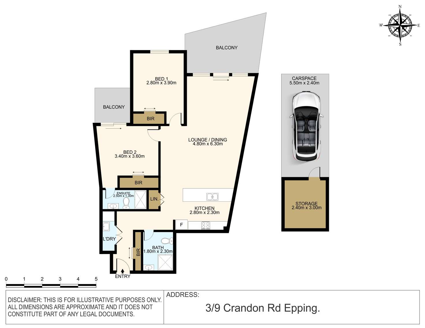 Floorplan of Homely apartment listing, 3/9 Crandon Road, Epping NSW 2121