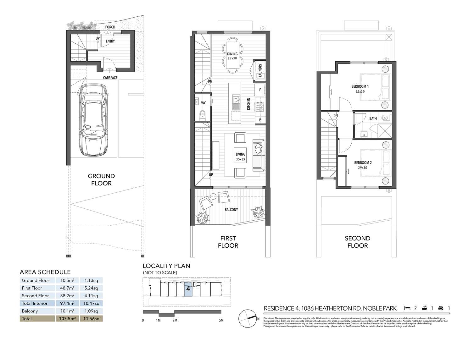 Floorplan of Homely townhouse listing, 4/1086 Heatherton Road, Noble Park VIC 3174