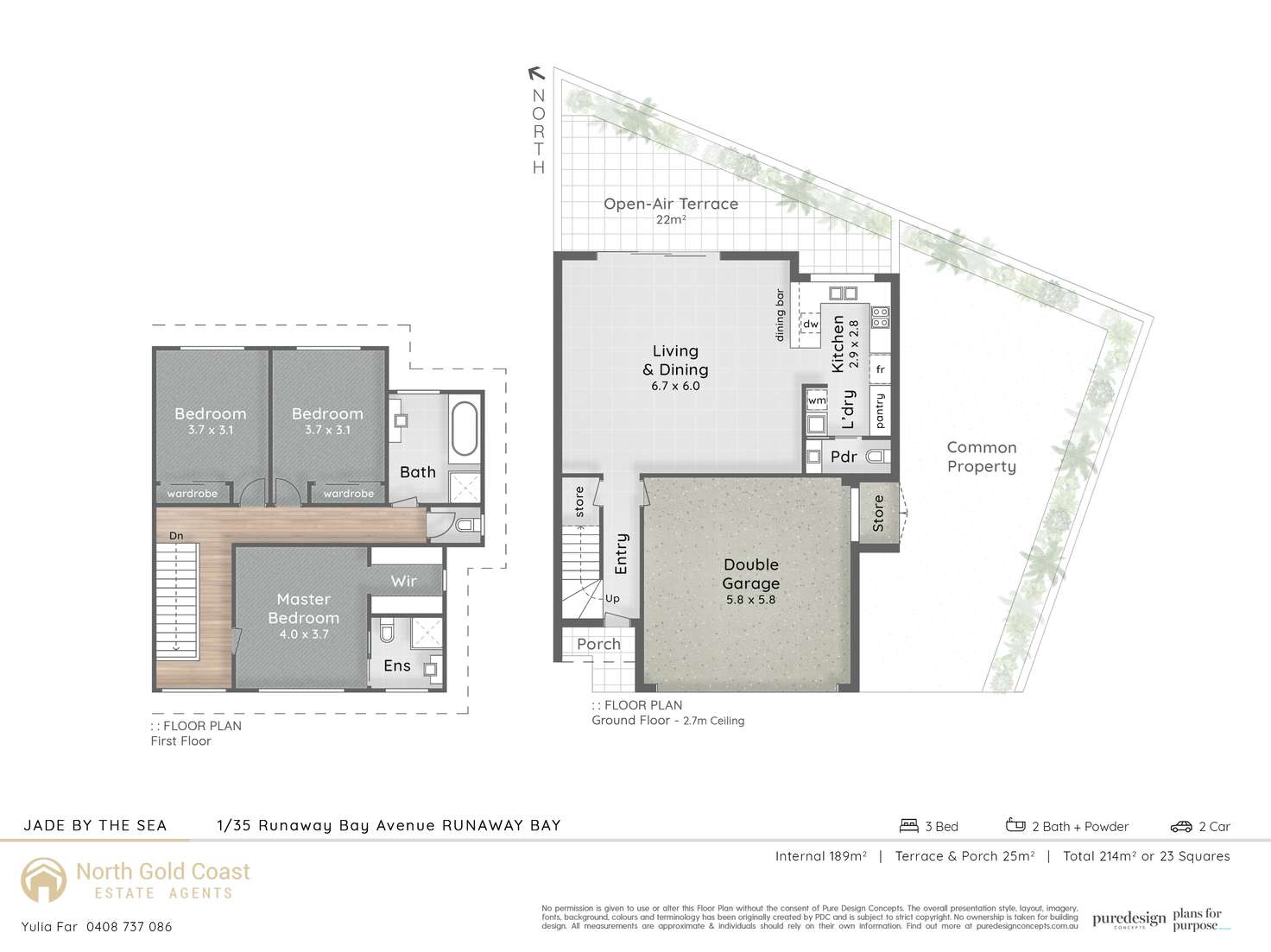 Floorplan of Homely townhouse listing, 1/35 Runaway Bay Avenue, Runaway Bay QLD 4216