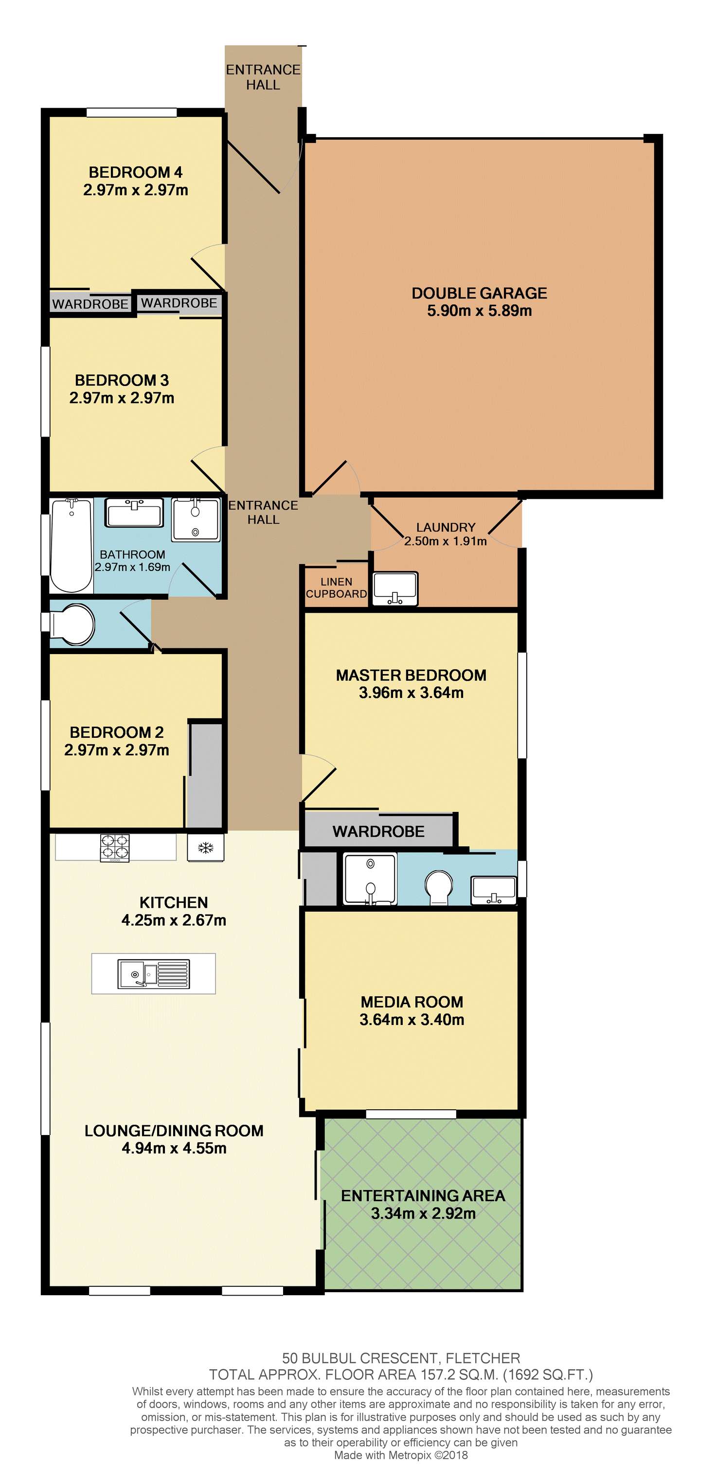 Floorplan of Homely house listing, 50 Bulbul Crescent, Fletcher NSW 2287