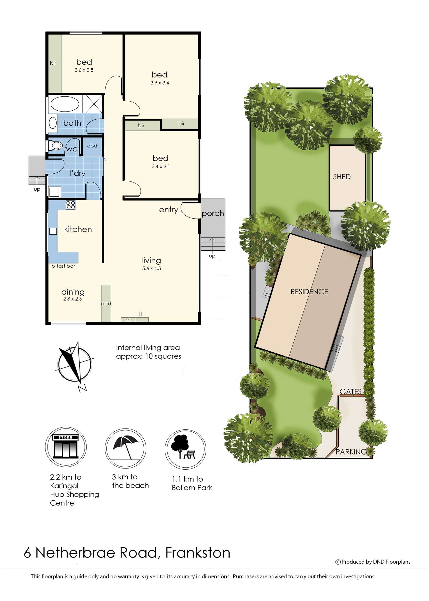 Floorplan of Homely house listing, 6 Netherbrae Road, Frankston VIC 3199