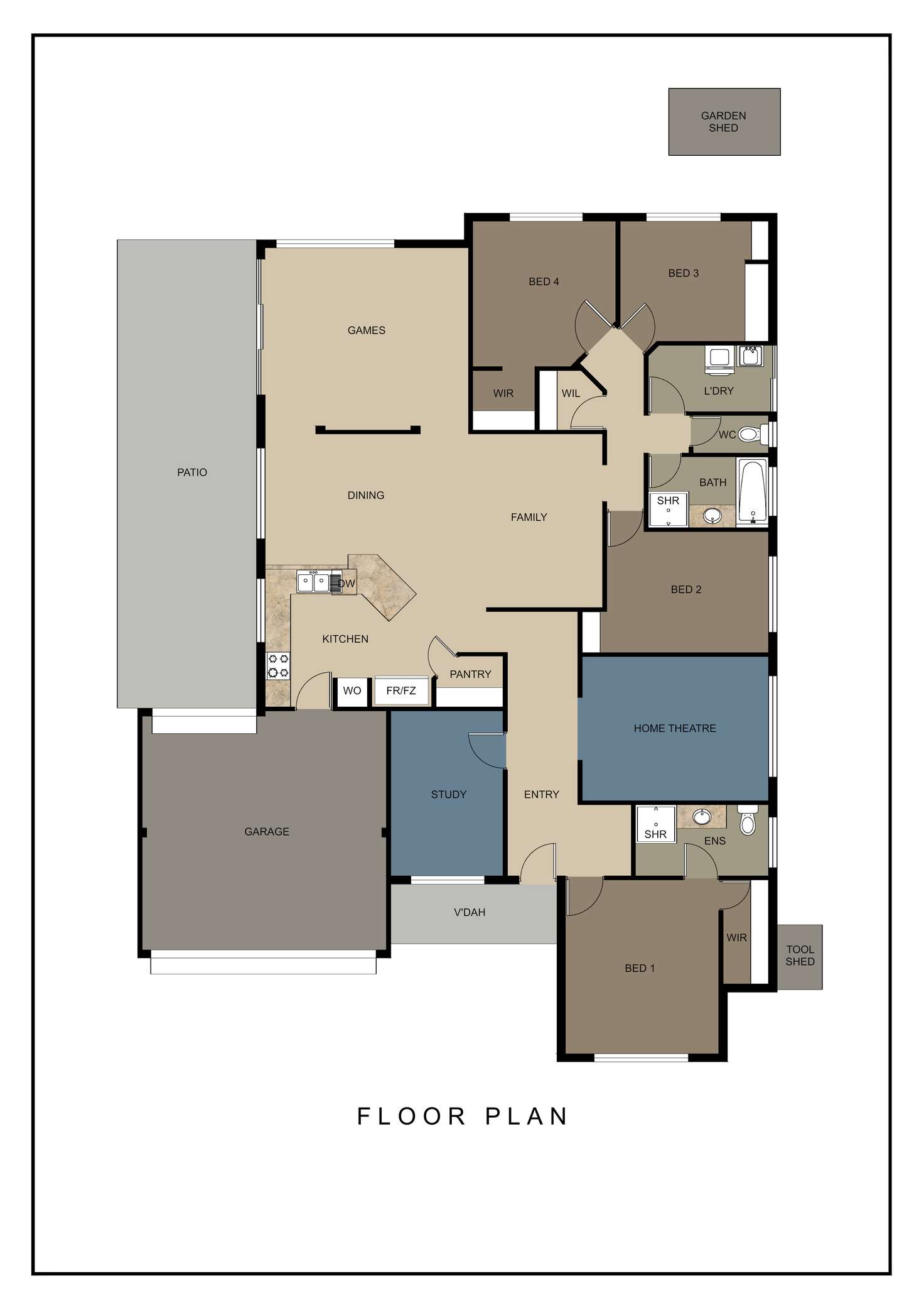 Floorplan of Homely house listing, 10 Scottsdale Turn, Meadow Springs WA 6210