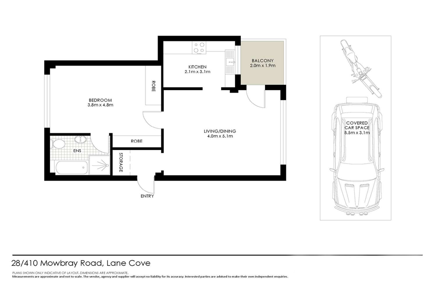 Floorplan of Homely apartment listing, 28/410 Mowbray Road, Lane Cove NSW 2066