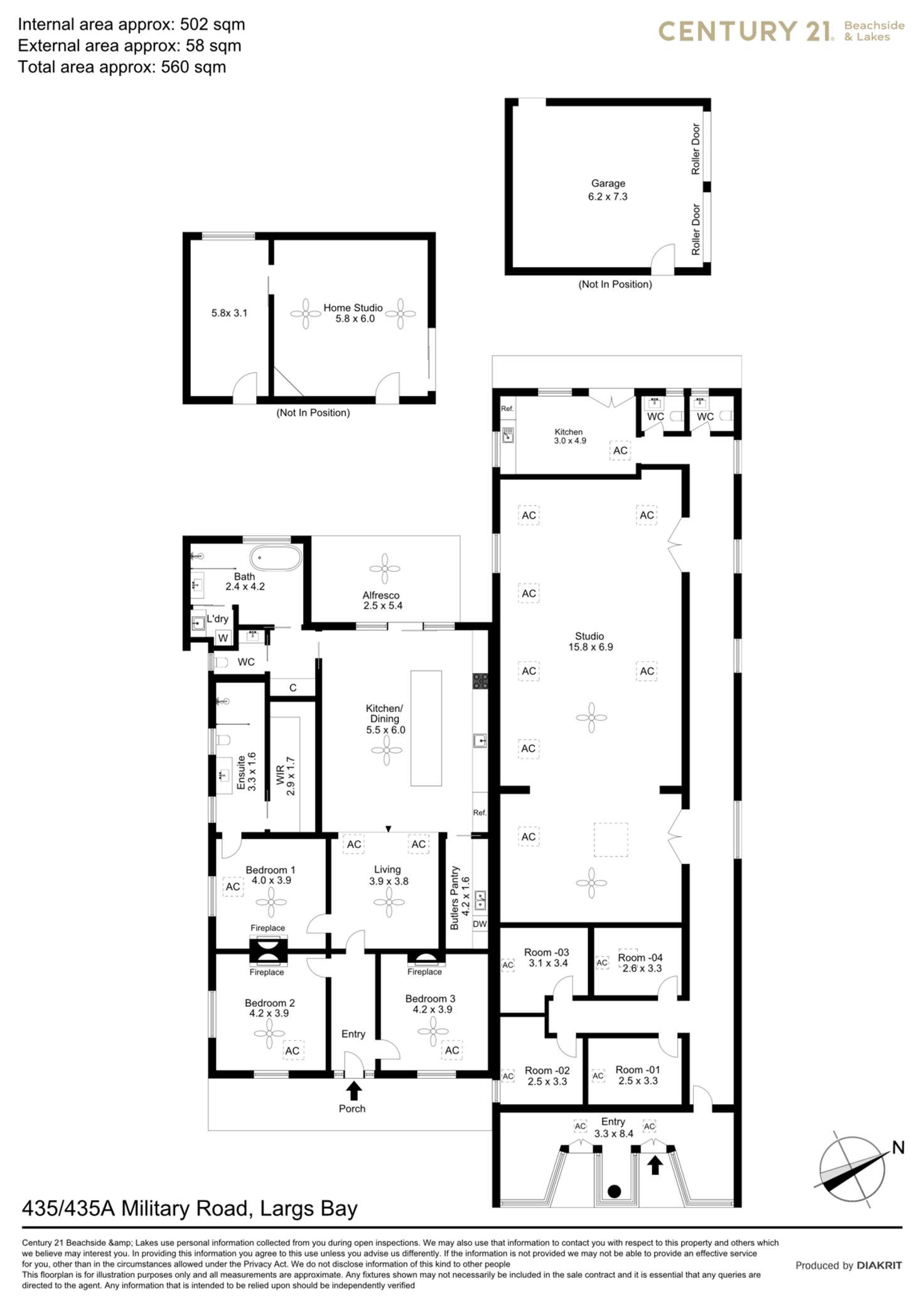 Floorplan of Homely house listing, 1-2/435 Military Road, Largs Bay SA 5016