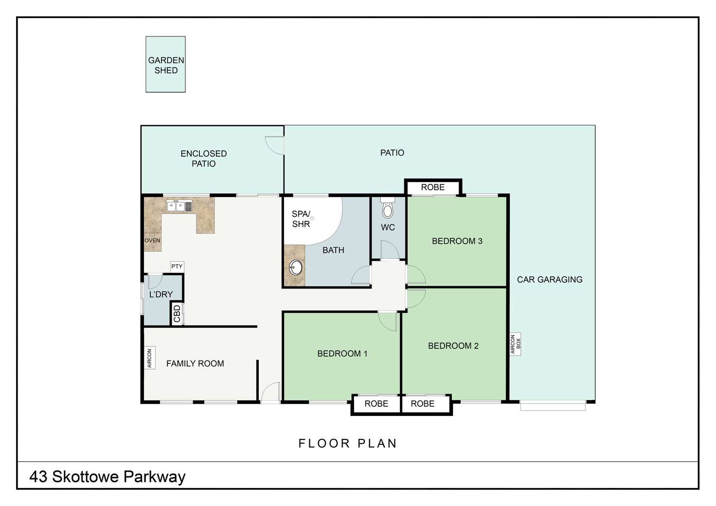 Floorplan of Homely house listing, 43 Skottowe Parkway, Parmelia WA 6167