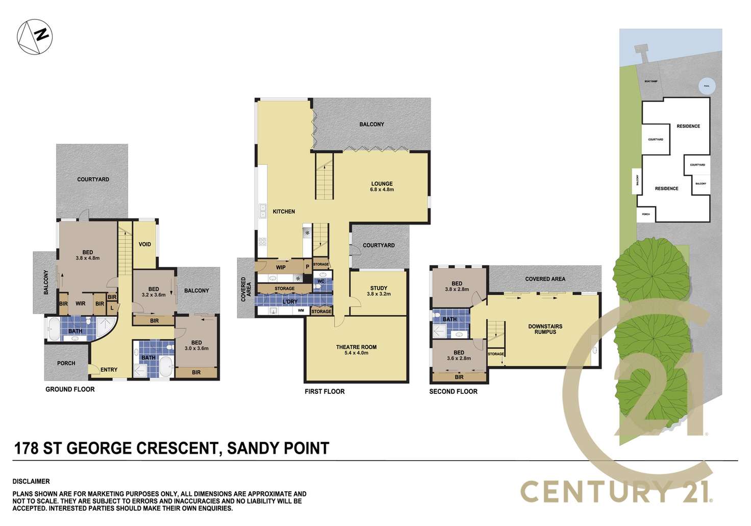 Floorplan of Homely house listing, 178 St George Crescent, Sandy Point NSW 2172