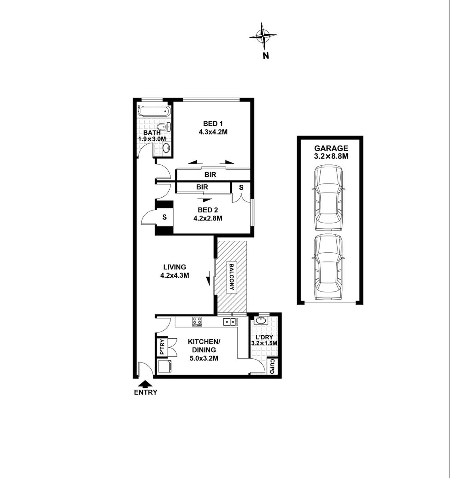 Floorplan of Homely apartment listing, 10/39-41 Bowden Street, Harris Park NSW 2150