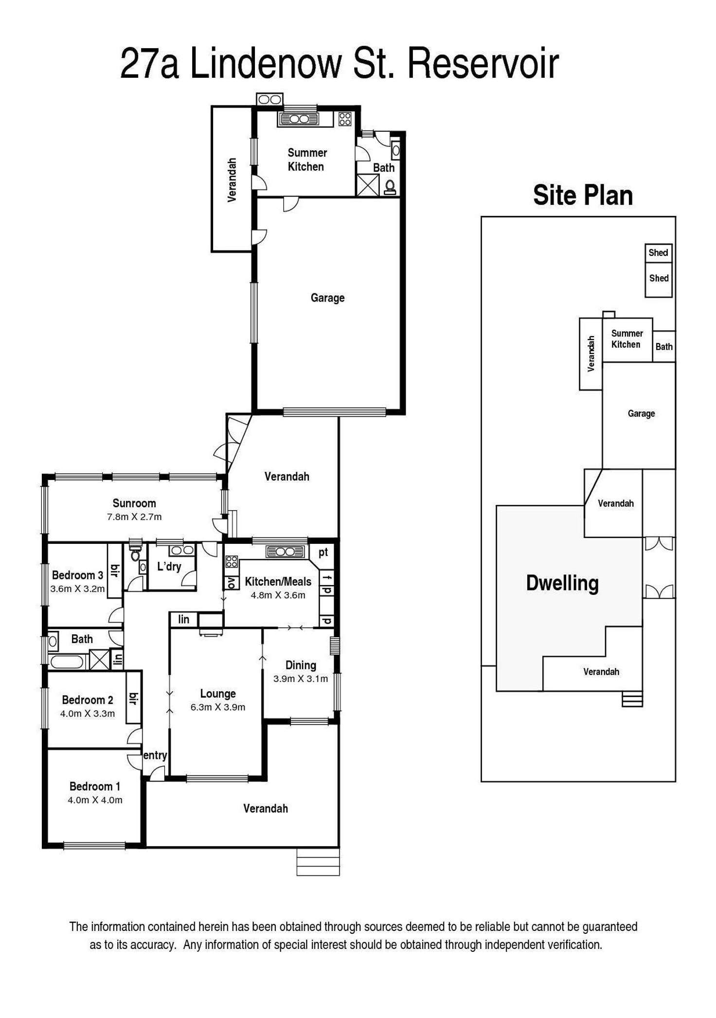 Floorplan of Homely house listing, 27A Lindenow Street, Reservoir VIC 3073