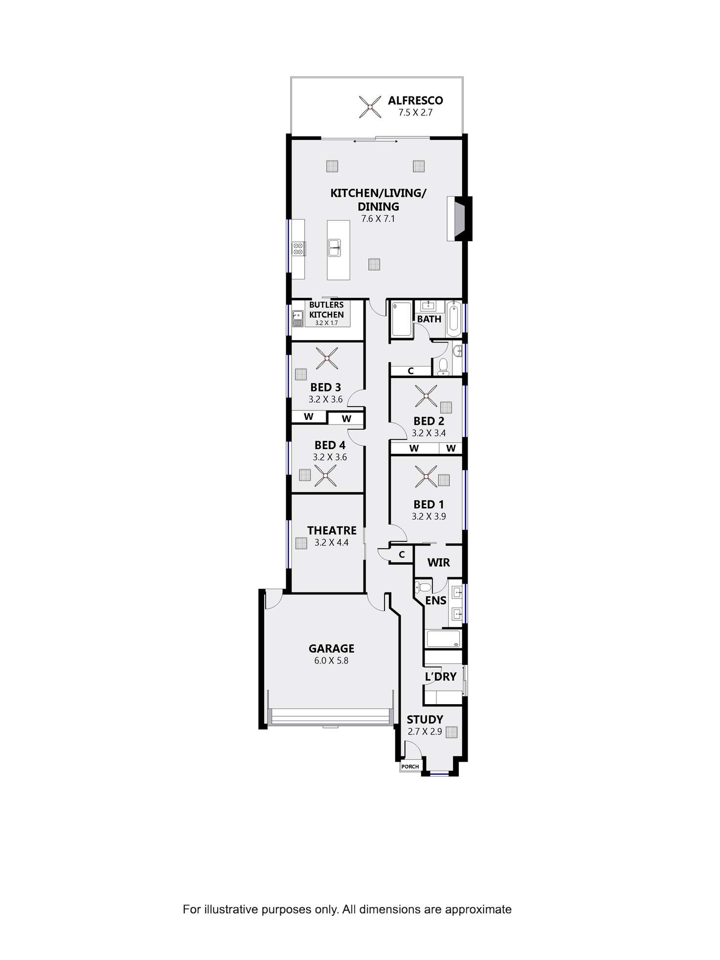 Floorplan of Homely house listing, 44A Sunset Crescent, Grange SA 5022