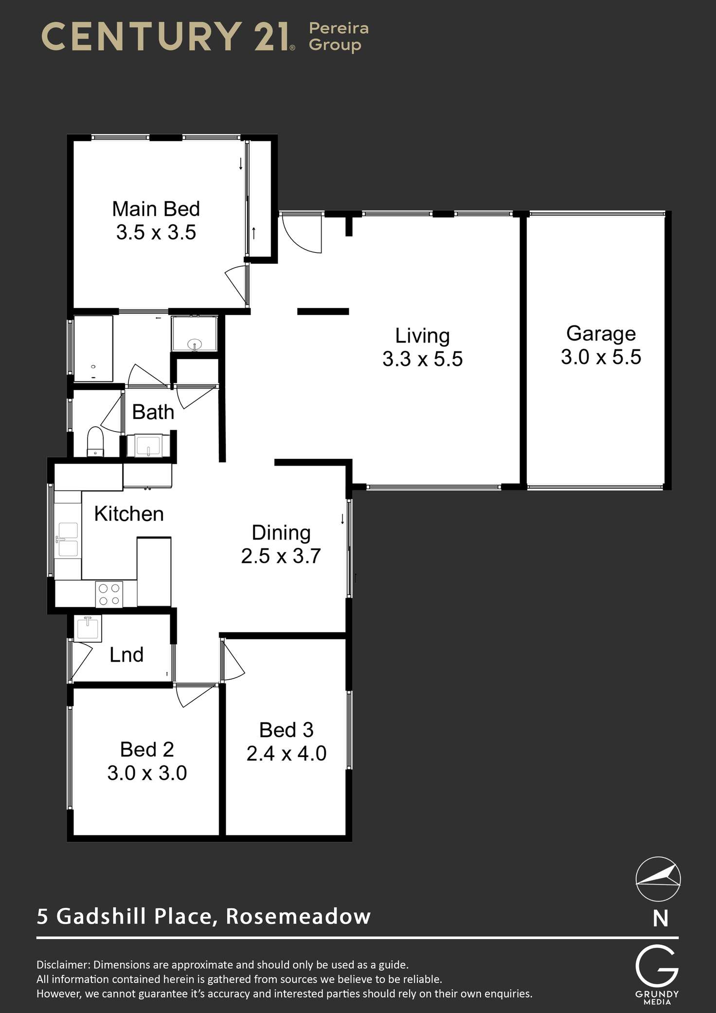 Floorplan of Homely house listing, 5 Gadshill Place, Rosemeadow NSW 2560