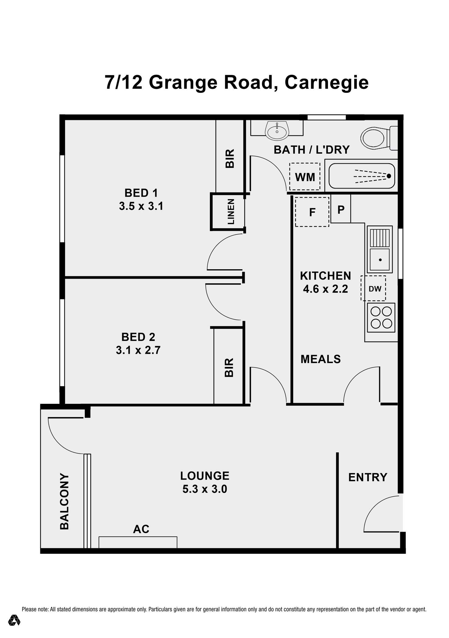 Floorplan of Homely unit listing, 7/12 Grange Road, Carnegie VIC 3163