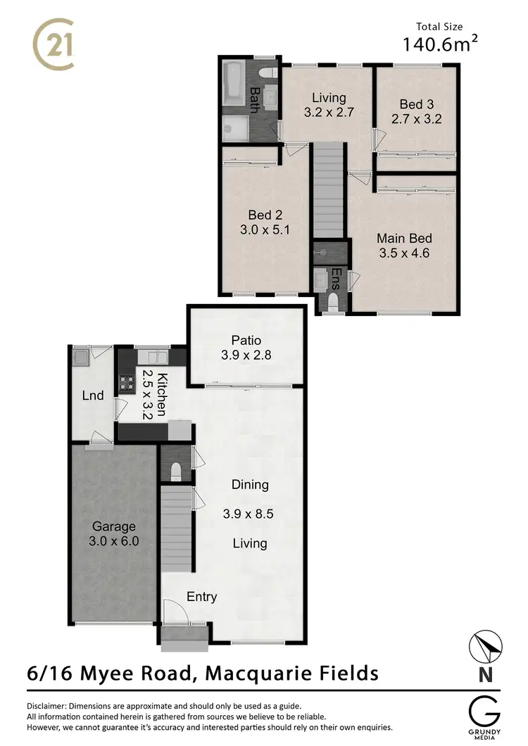 Floorplan of Homely townhouse listing, 6/16-20 Myee Road, Macquarie Fields NSW 2564