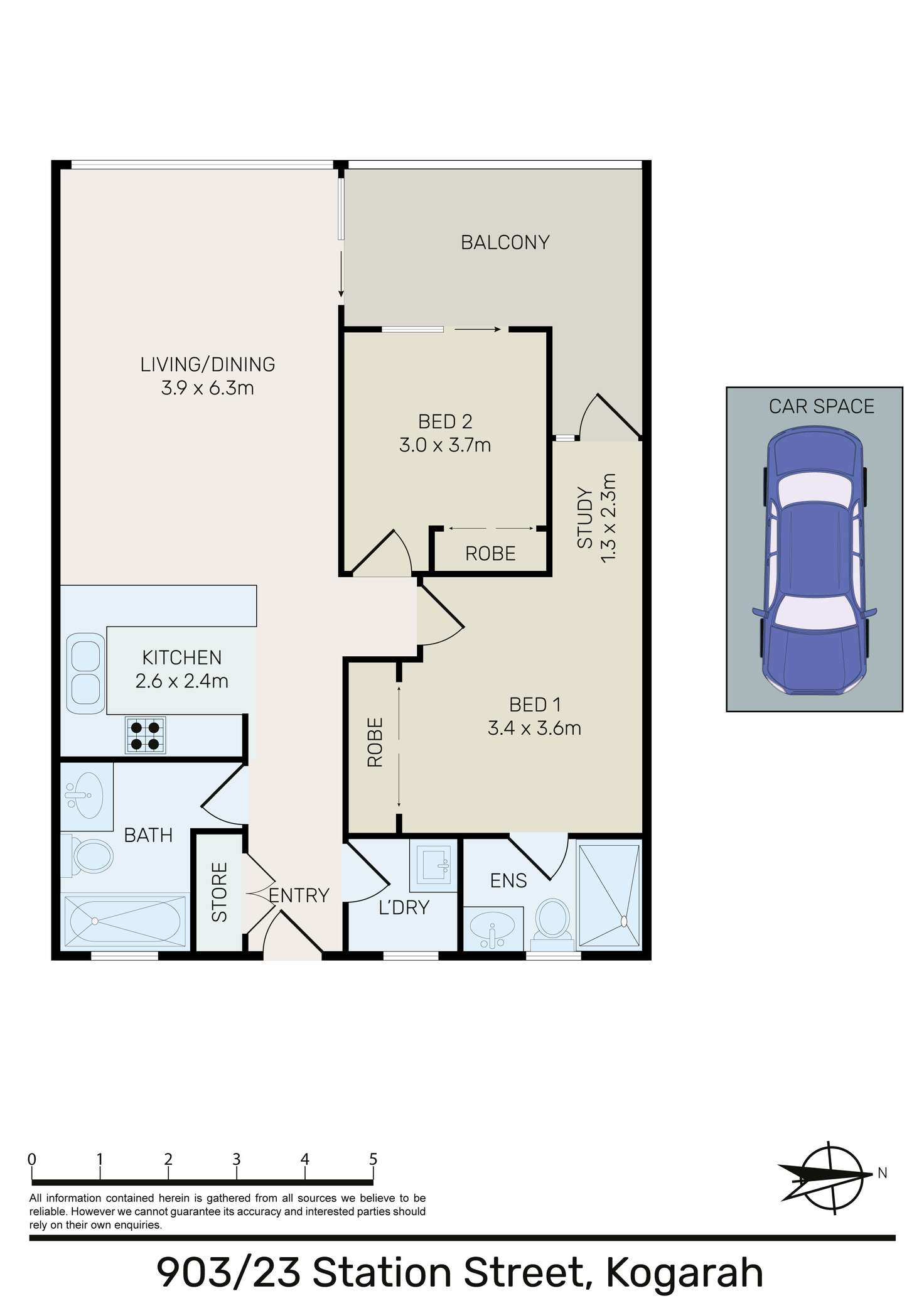 Floorplan of Homely apartment listing, 903/23-26 Station Street, Kogarah NSW 2217