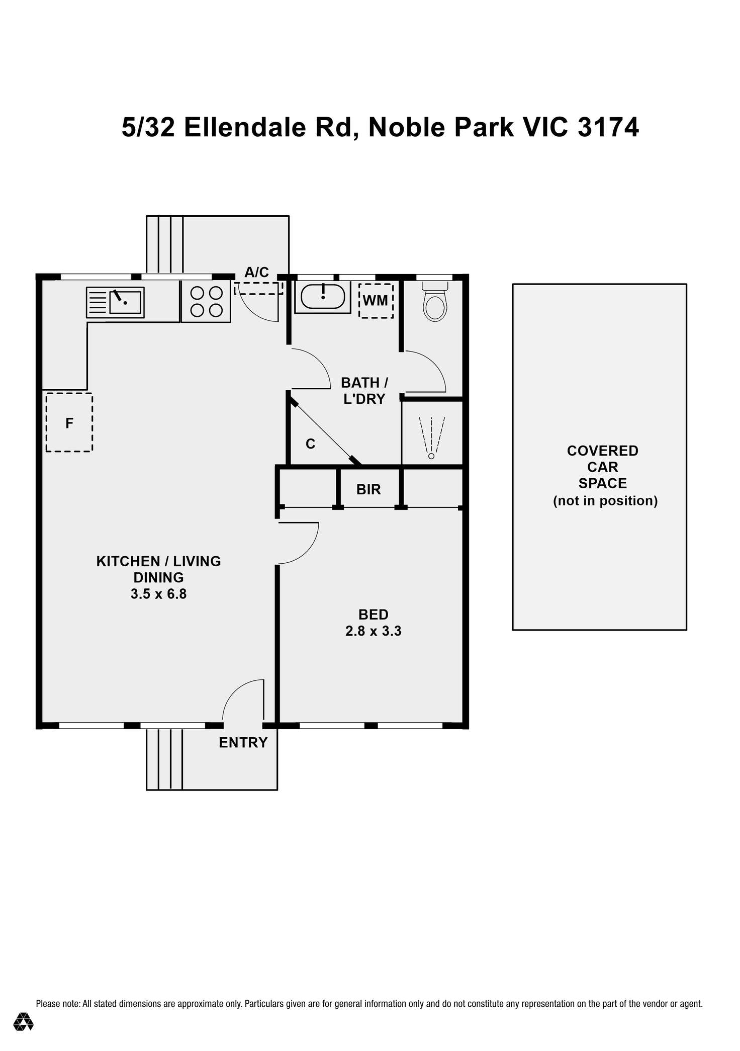 Floorplan of Homely unit listing, 5/32 Ellendale Road, Noble Park VIC 3174