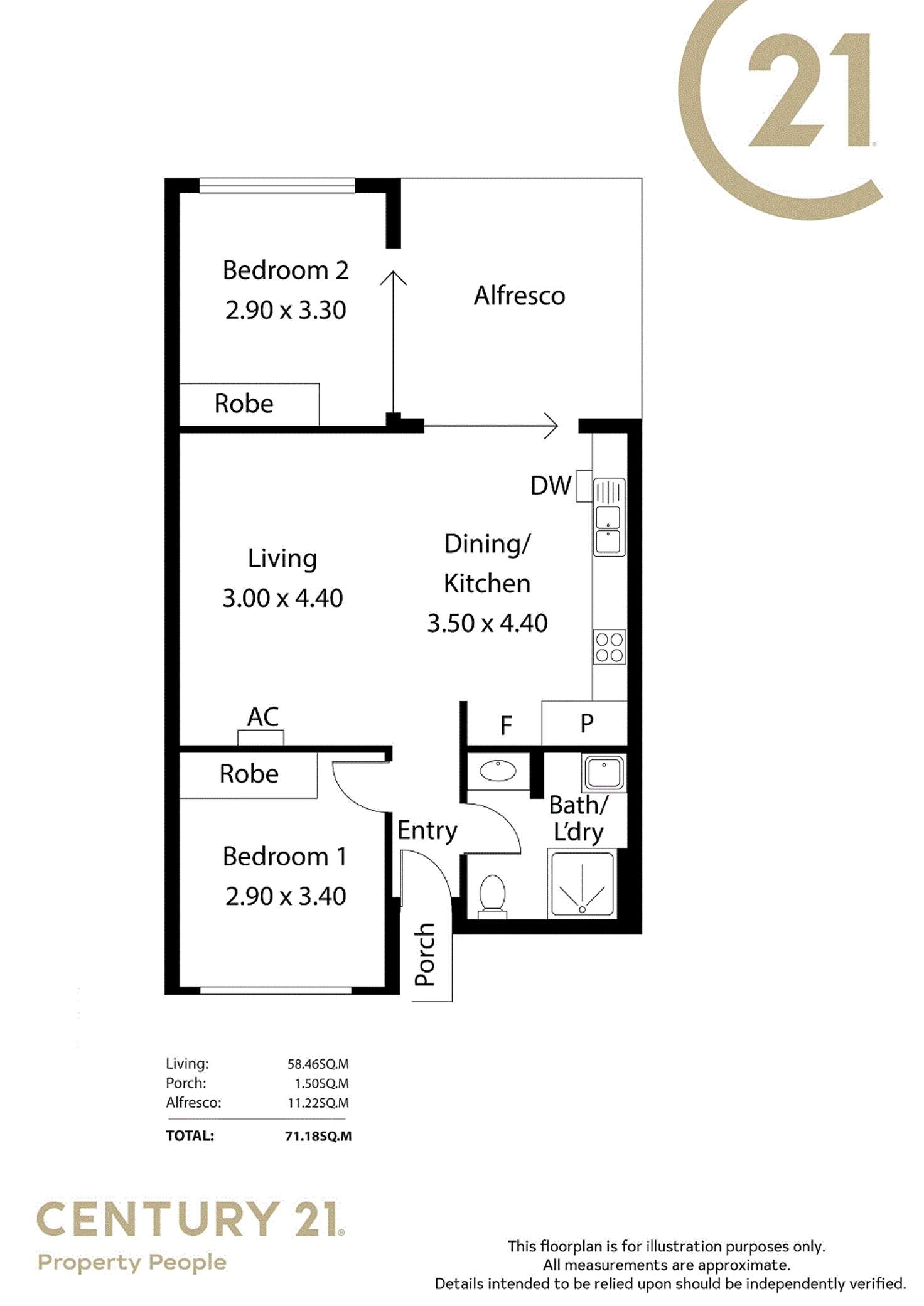 Floorplan of Homely unit listing, 11/7 Passmore Place, Salisbury North SA 5108