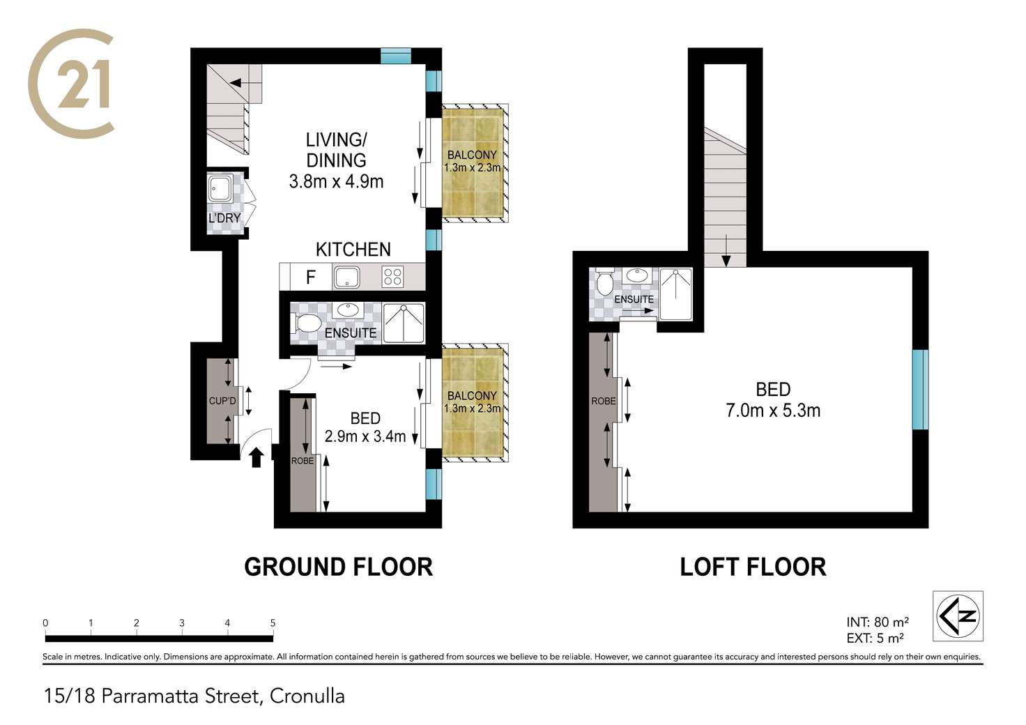 Floorplan of Homely apartment listing, 15/18 Parramatta Street, Cronulla NSW 2230