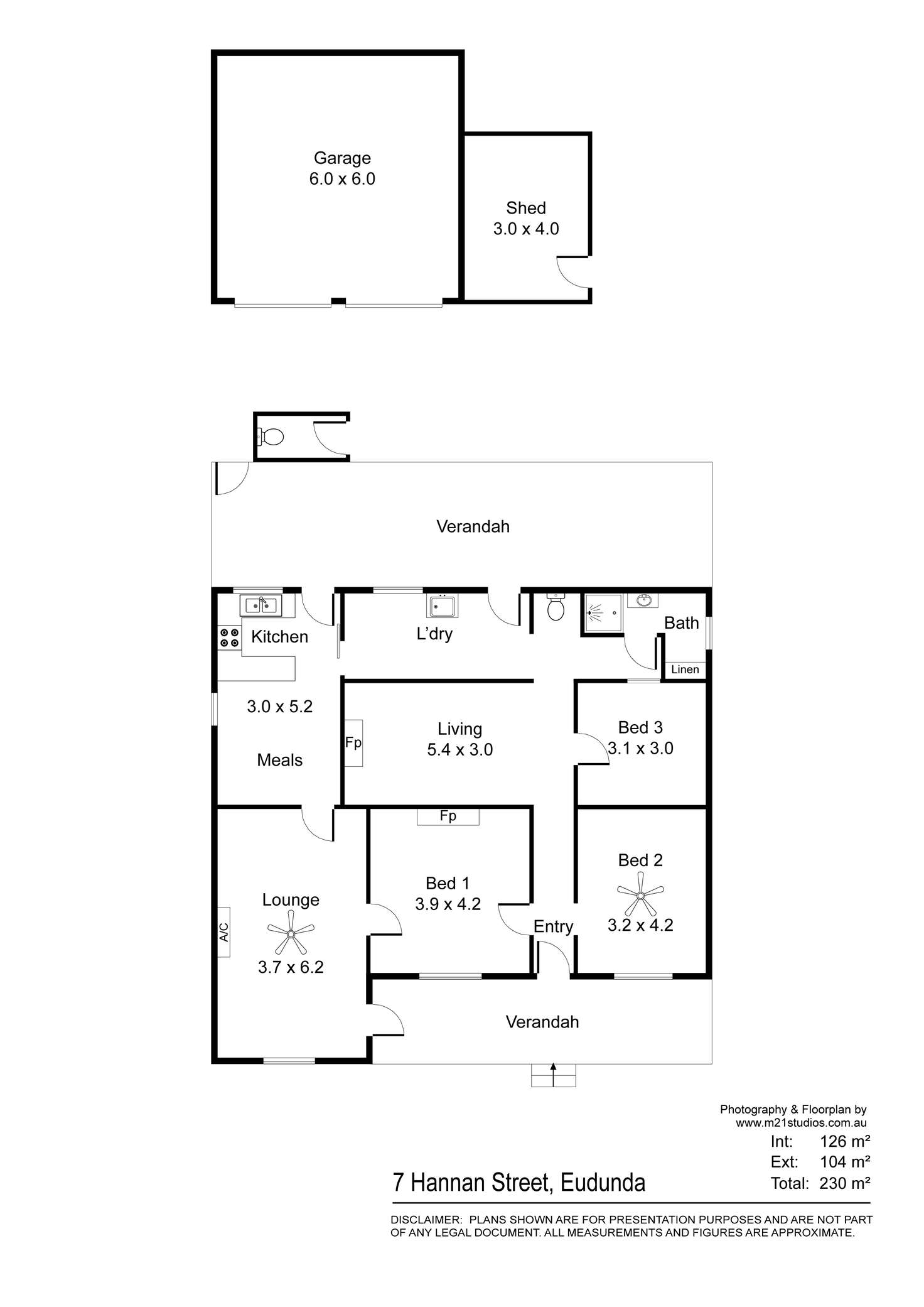 Floorplan of Homely house listing, 7 Hannan Street, Eudunda SA 5374