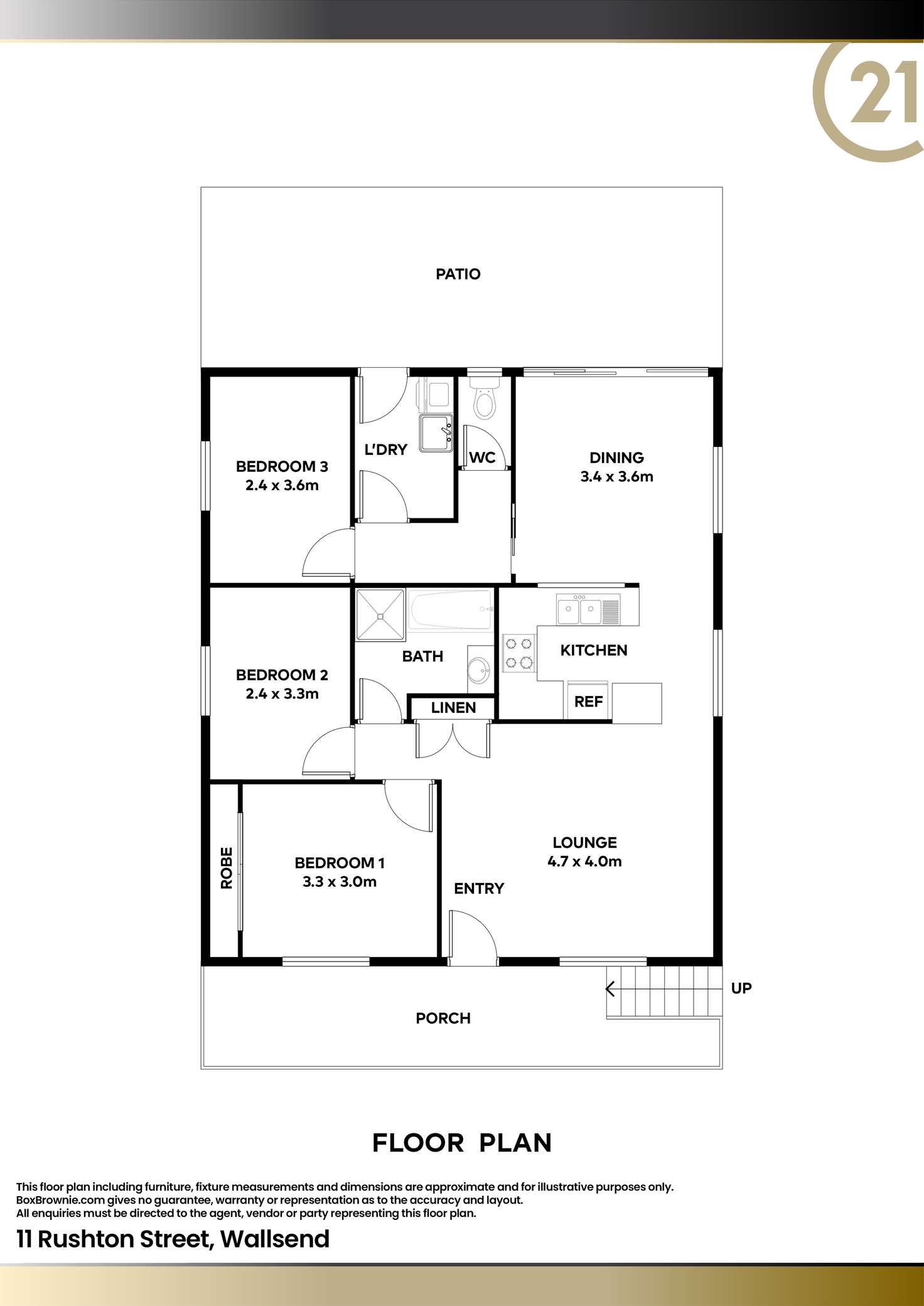 Floorplan of Homely house listing, 11 Rushton Street, Wallsend NSW 2287