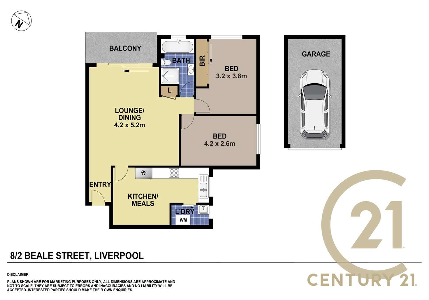 Floorplan of Homely unit listing, 8/2 Beale Street, Liverpool NSW 2170