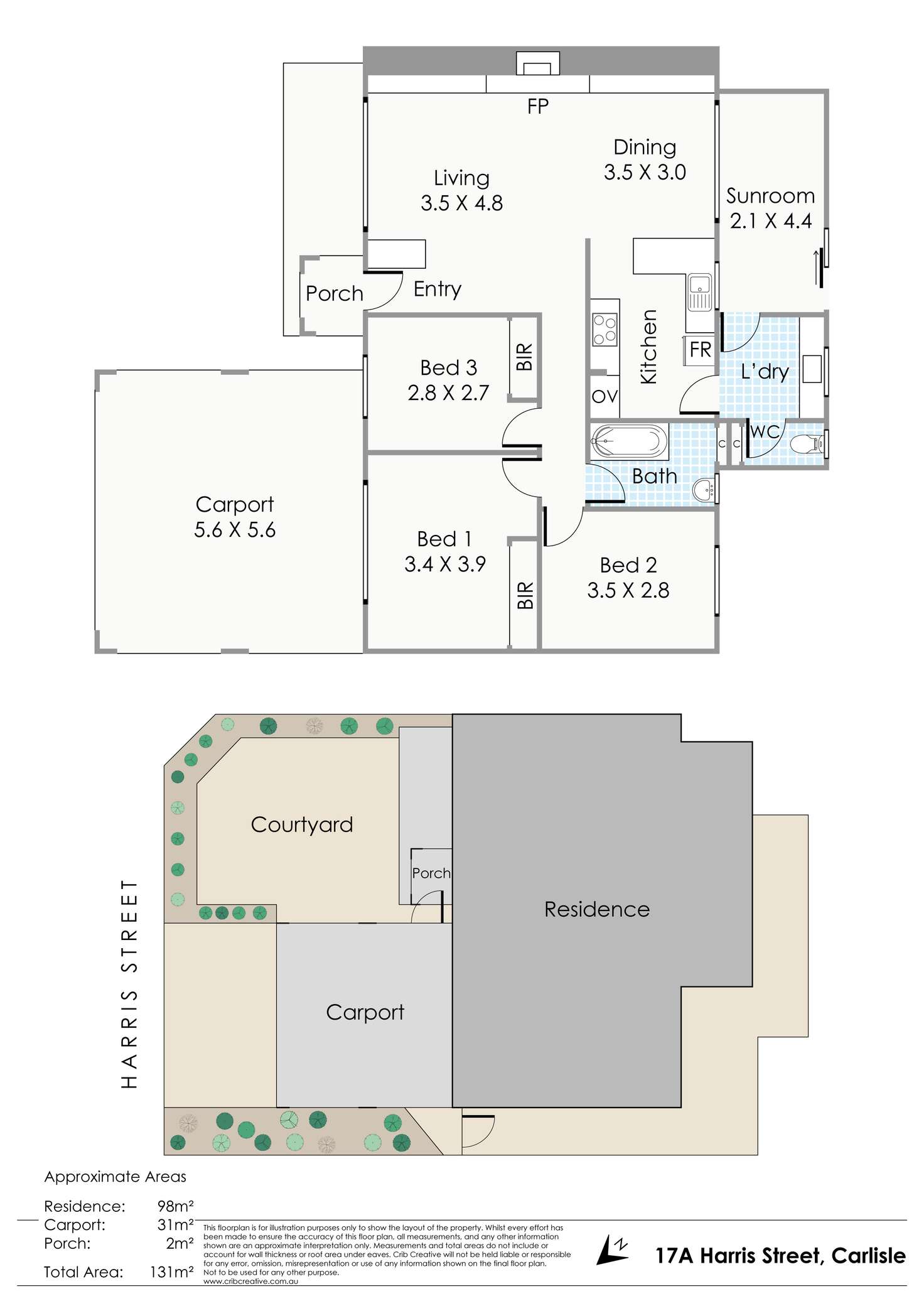 Floorplan of Homely house listing, 17A Harris Street, Carlisle WA 6101