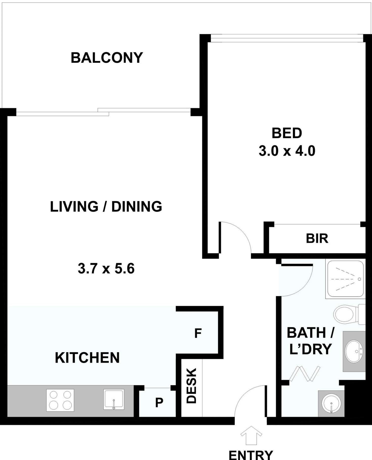 Floorplan of Homely apartment listing, 607/2 Hotham Street, Collingwood VIC 3066