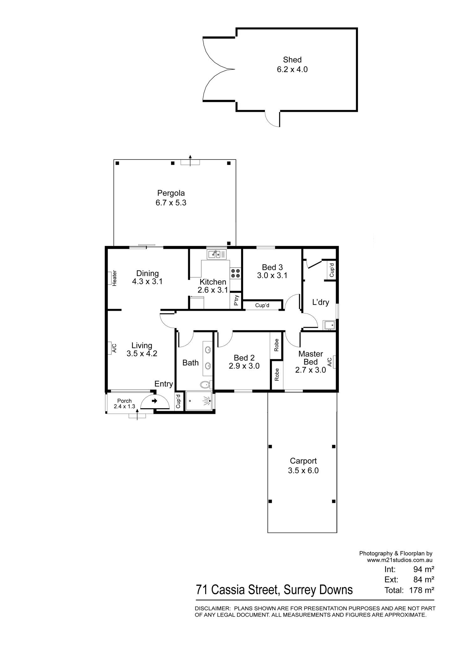 Floorplan of Homely house listing, 71 Cassia Street, Surrey Downs SA 5126