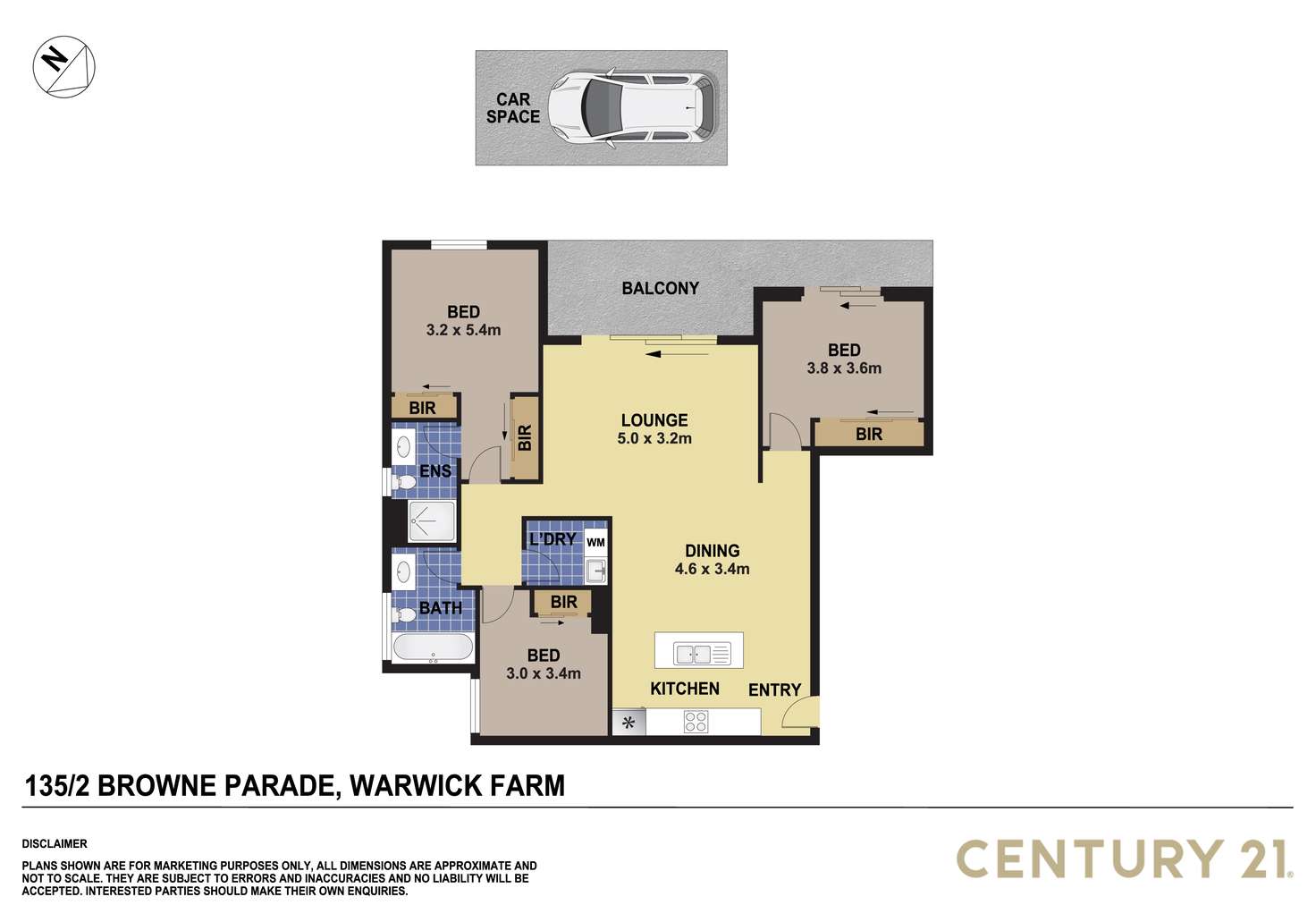 Floorplan of Homely unit listing, 135/2 Browne Parade, Warwick Farm NSW 2170