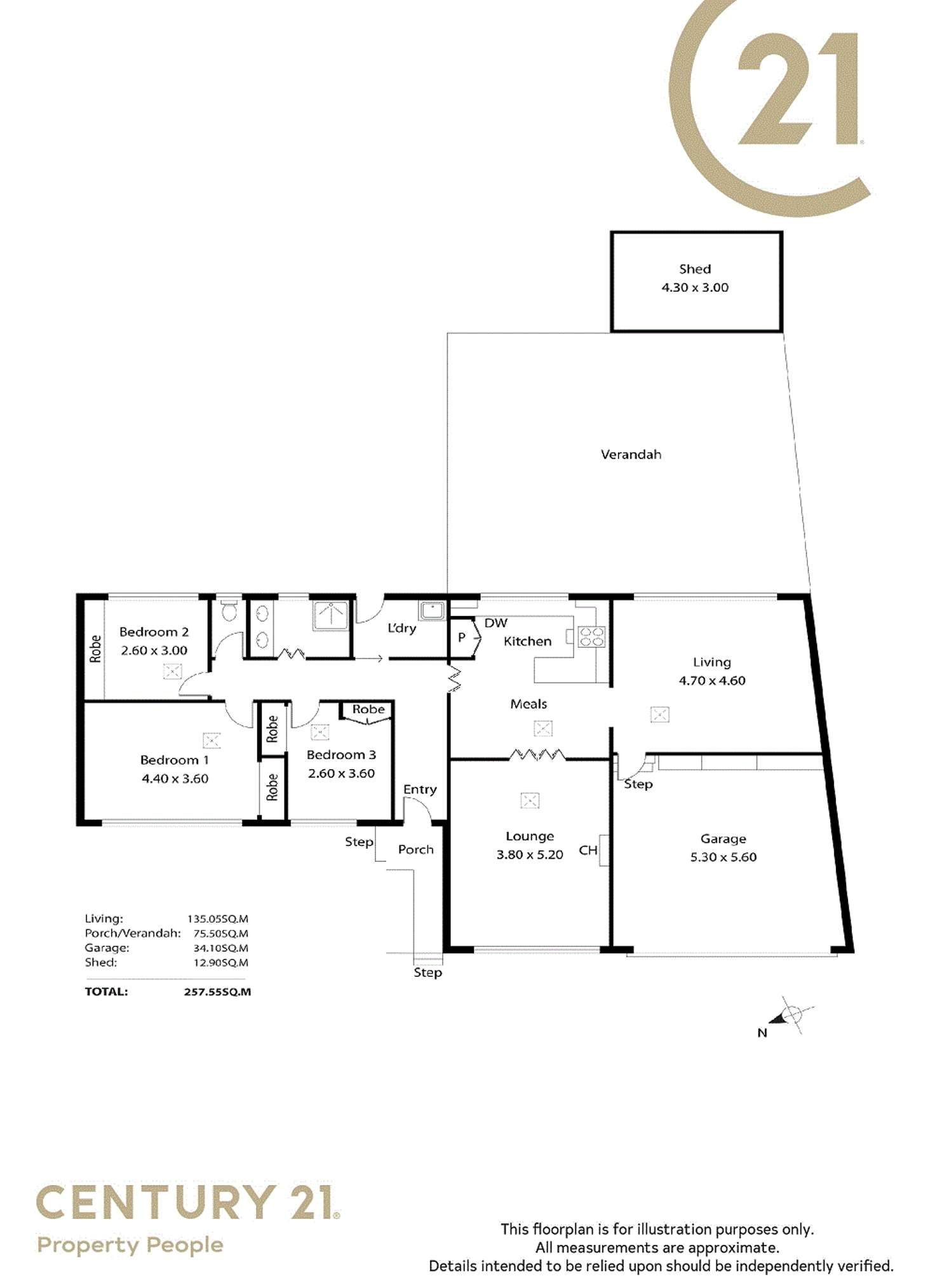 Floorplan of Homely house listing, 12 Thames Crescent, Salisbury East SA 5109