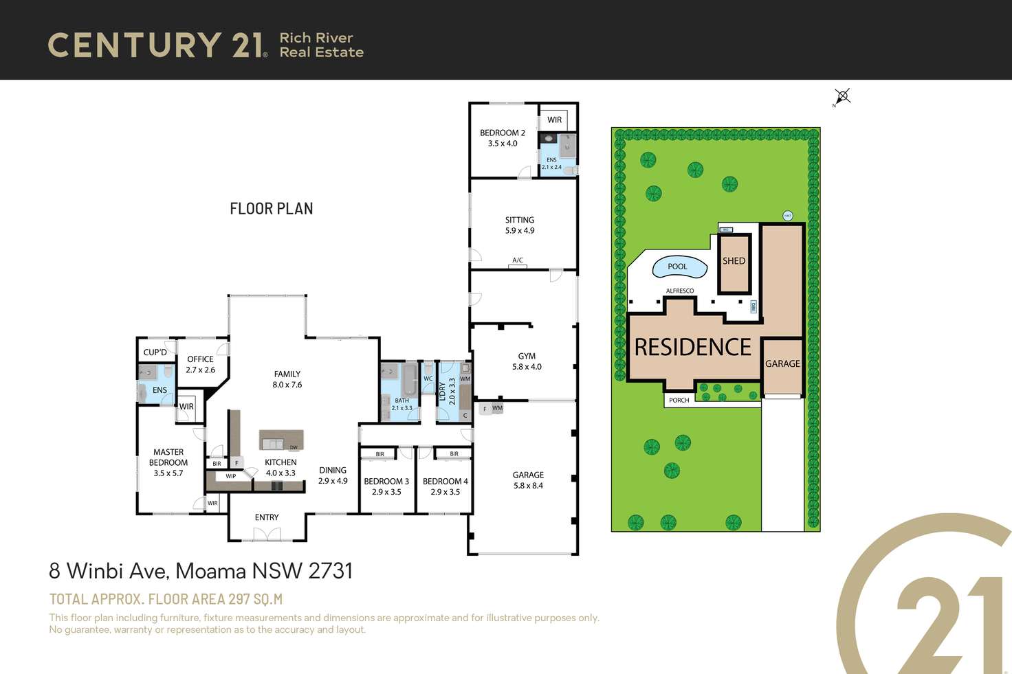 Floorplan of Homely house listing, 8 Winbi Avenue, Moama NSW 2731