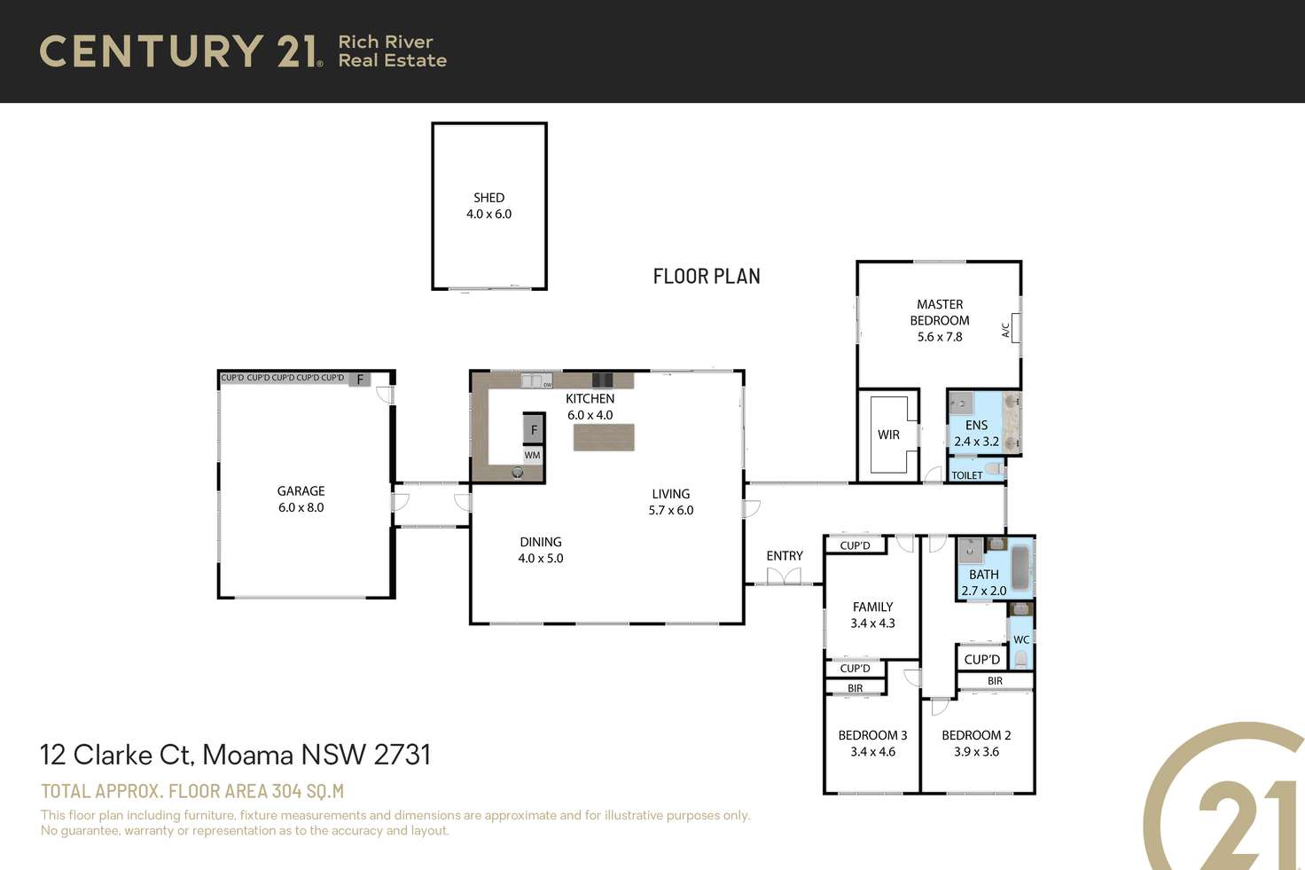 Floorplan of Homely house listing, 12 Clarke Court, Moama NSW 2731