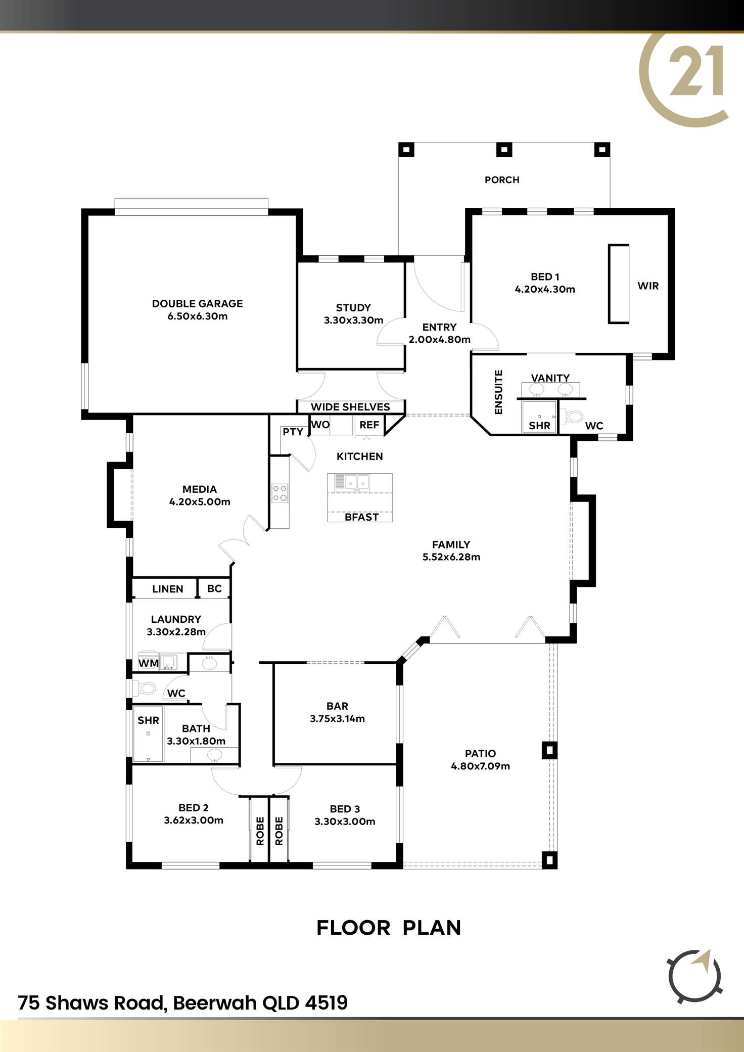 Floorplan of Homely house listing, 75 Shaws Road, Beerwah QLD 4519