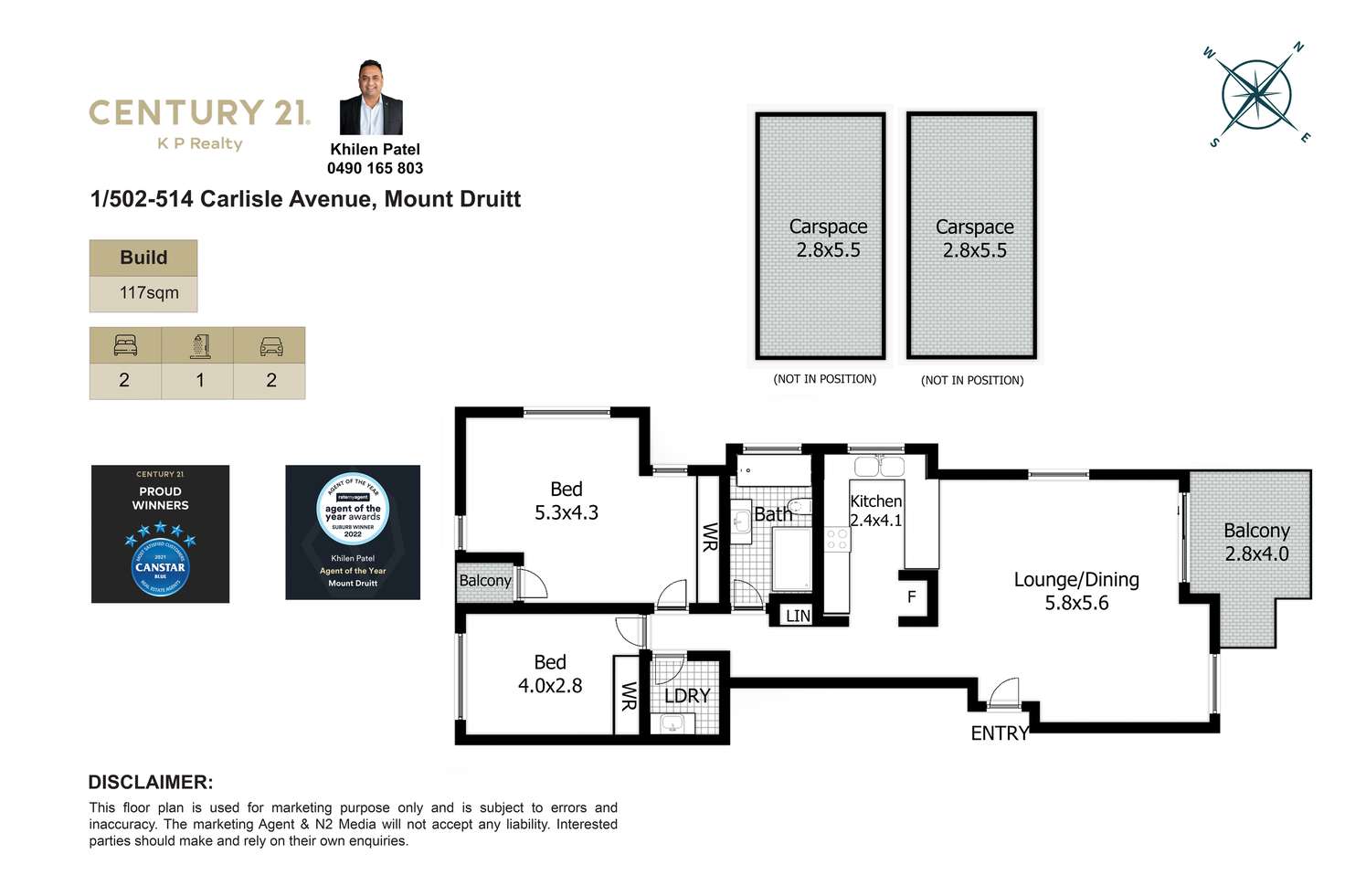 Floorplan of Homely apartment listing, 1/502-514 Carlisle Avenue, Mount Druitt NSW 2770