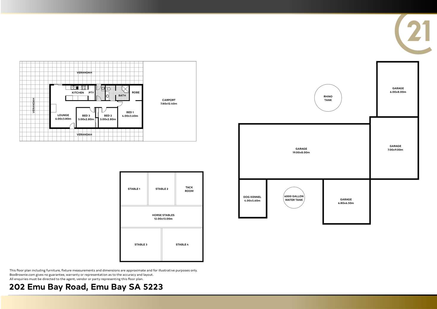 Floorplan of Homely acreageSemiRural listing, 202 Emu Bay Road, Emu Bay SA 5223