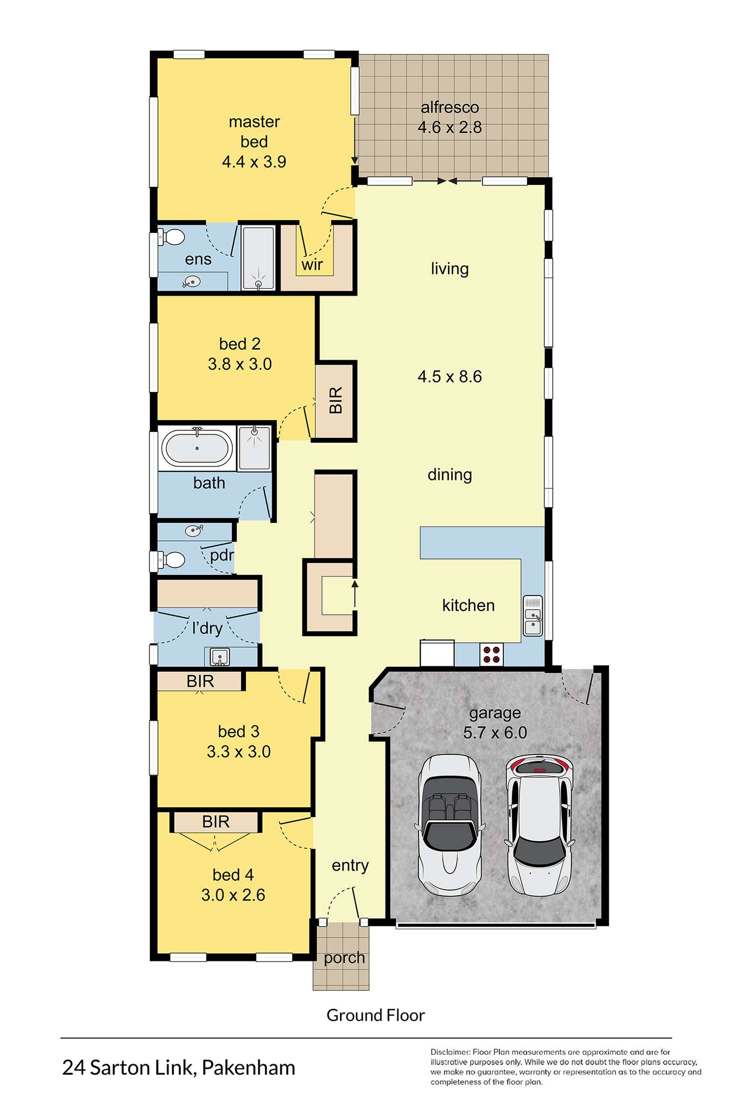 Floorplan of Homely house listing, 24 Sarton Link, Pakenham VIC 3810