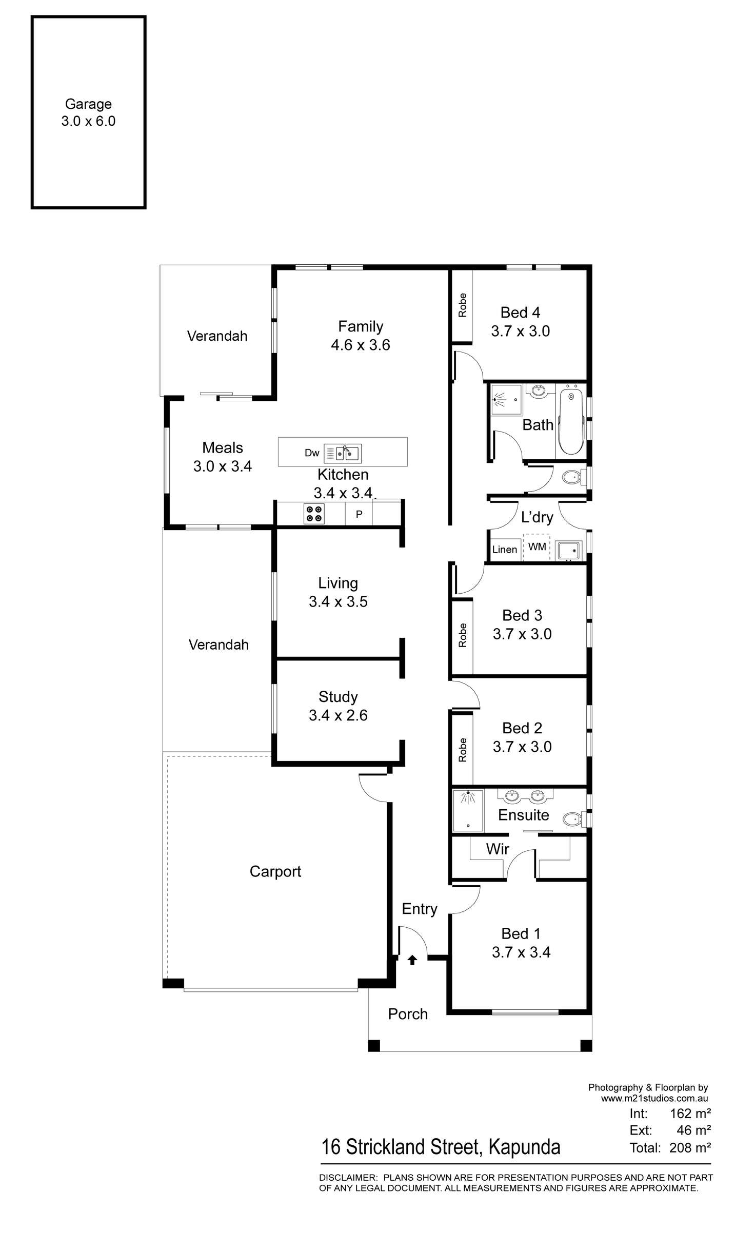 Floorplan of Homely house listing, 16 Strickland Street, Kapunda SA 5373