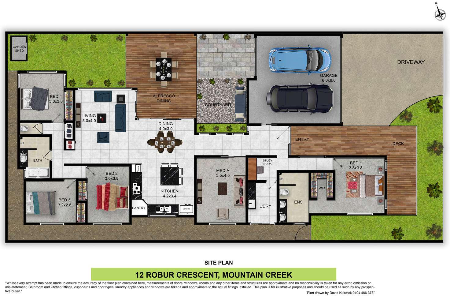 Floorplan of Homely house listing, 12 Robur Crescent, Mountain Creek QLD 4557